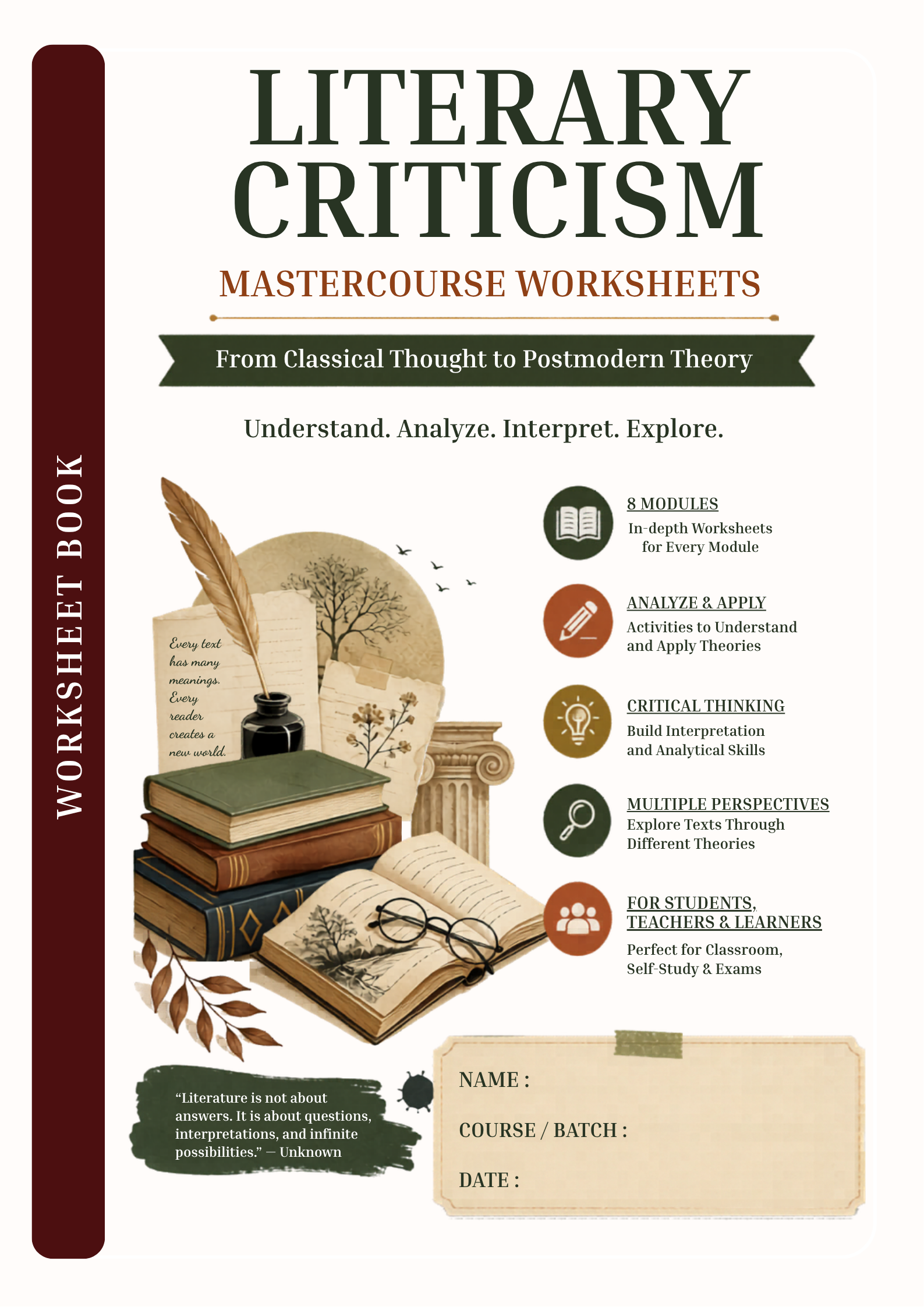 Decode the Text: Literary Criticism Workbook