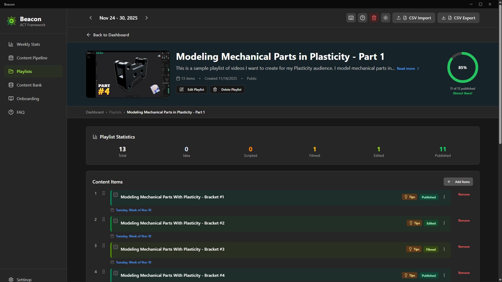 Beacon: Content Planner Software for Creators