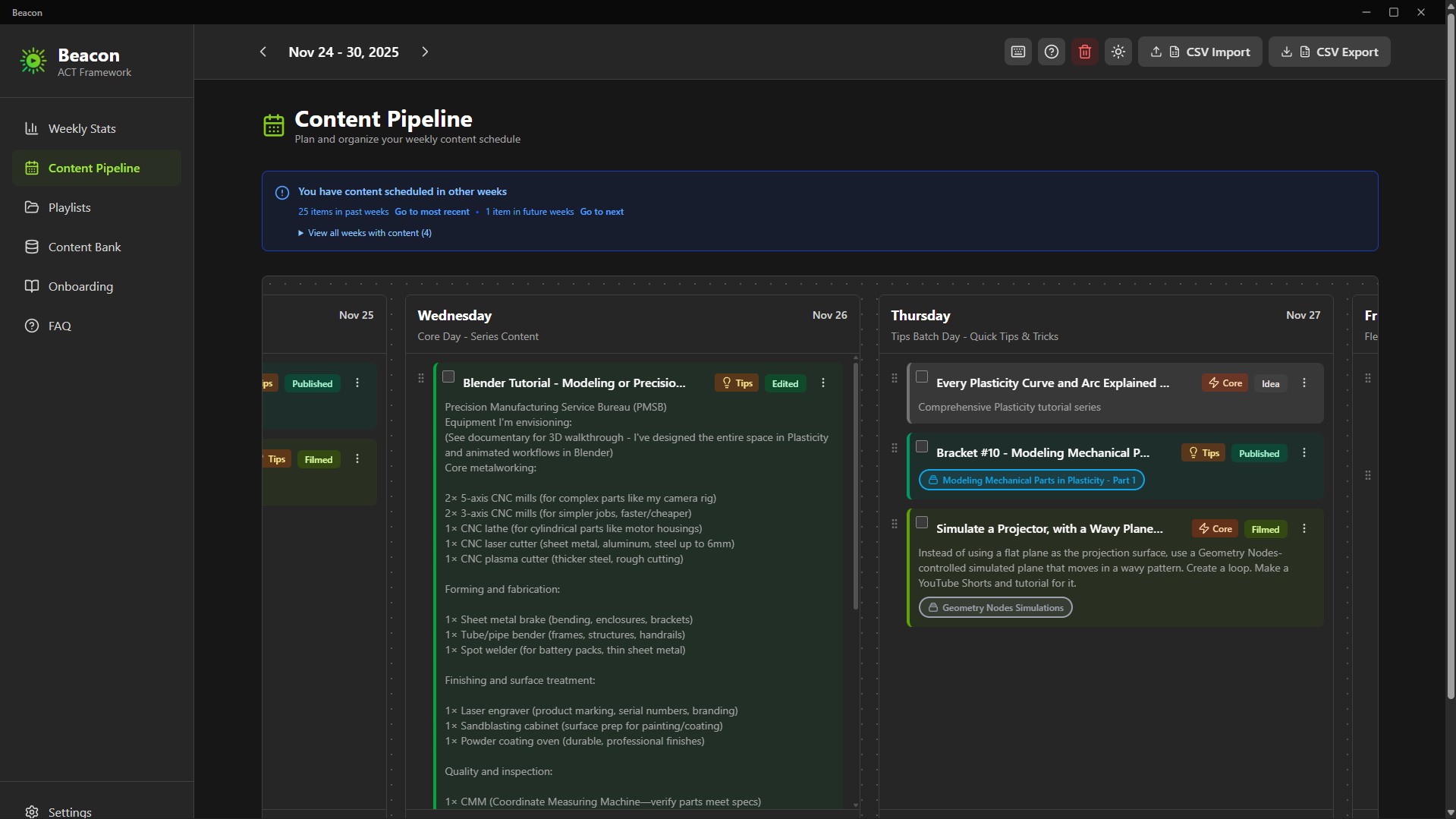Beacon: Content Planner Software for Creators