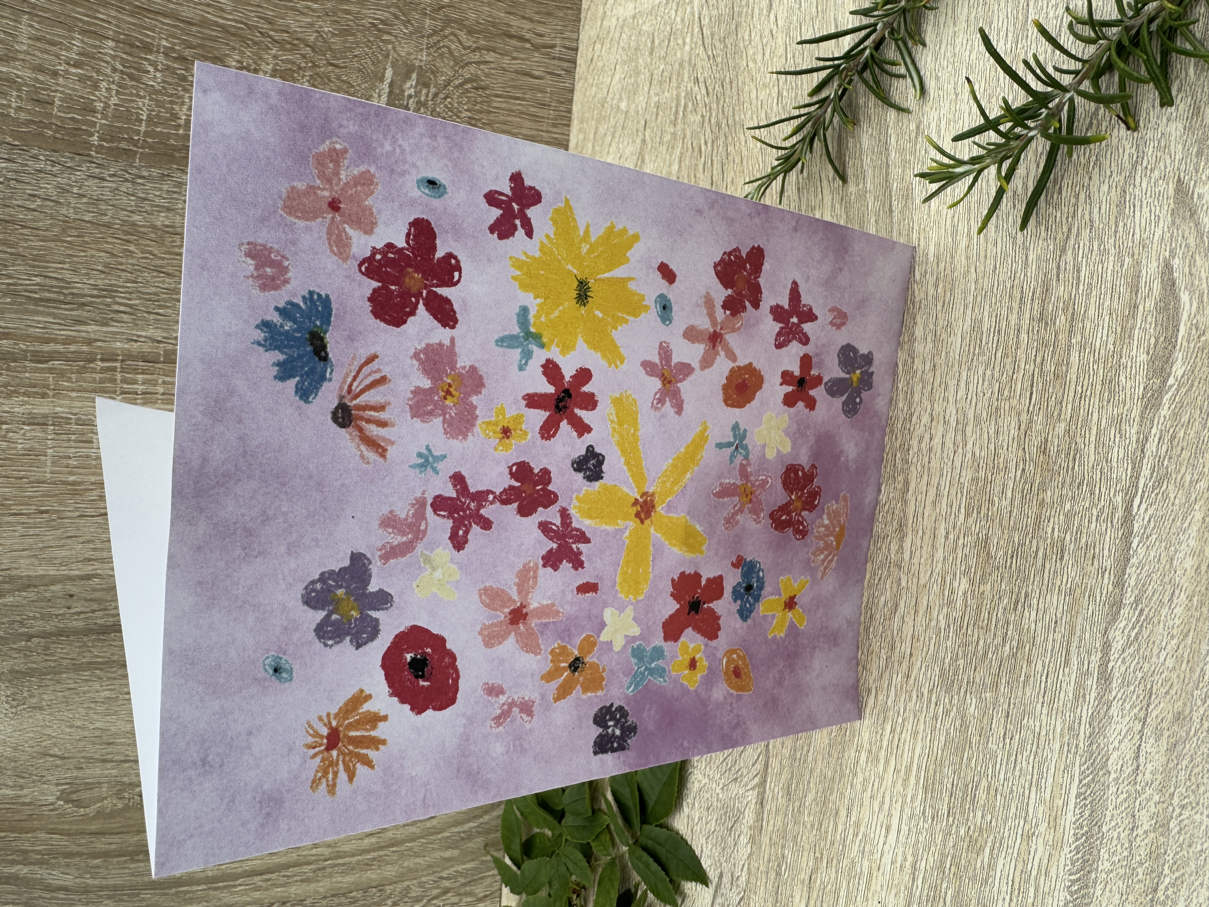 Greeting Card - purple flower meadow