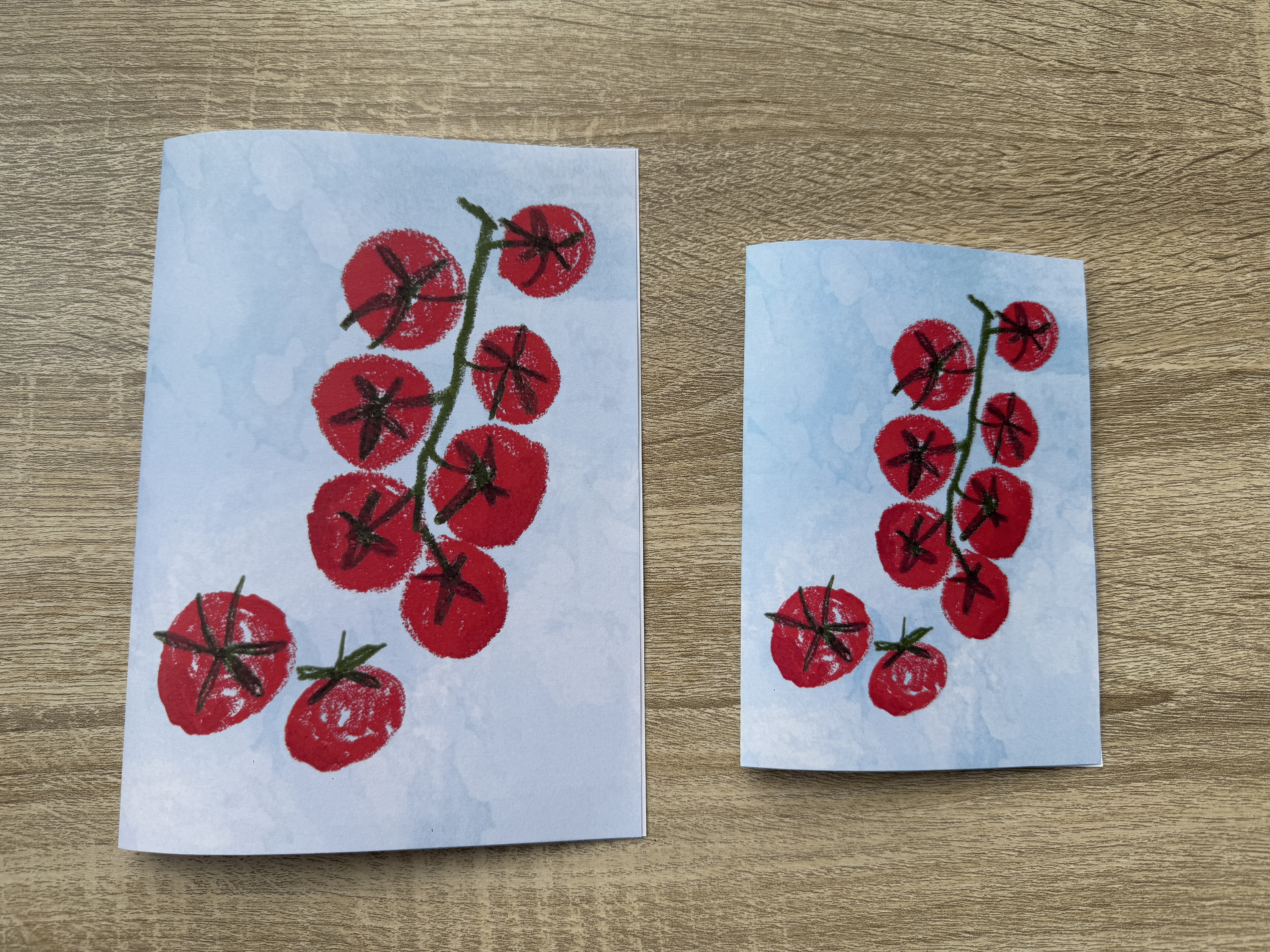 Greeting Card - blau tomato