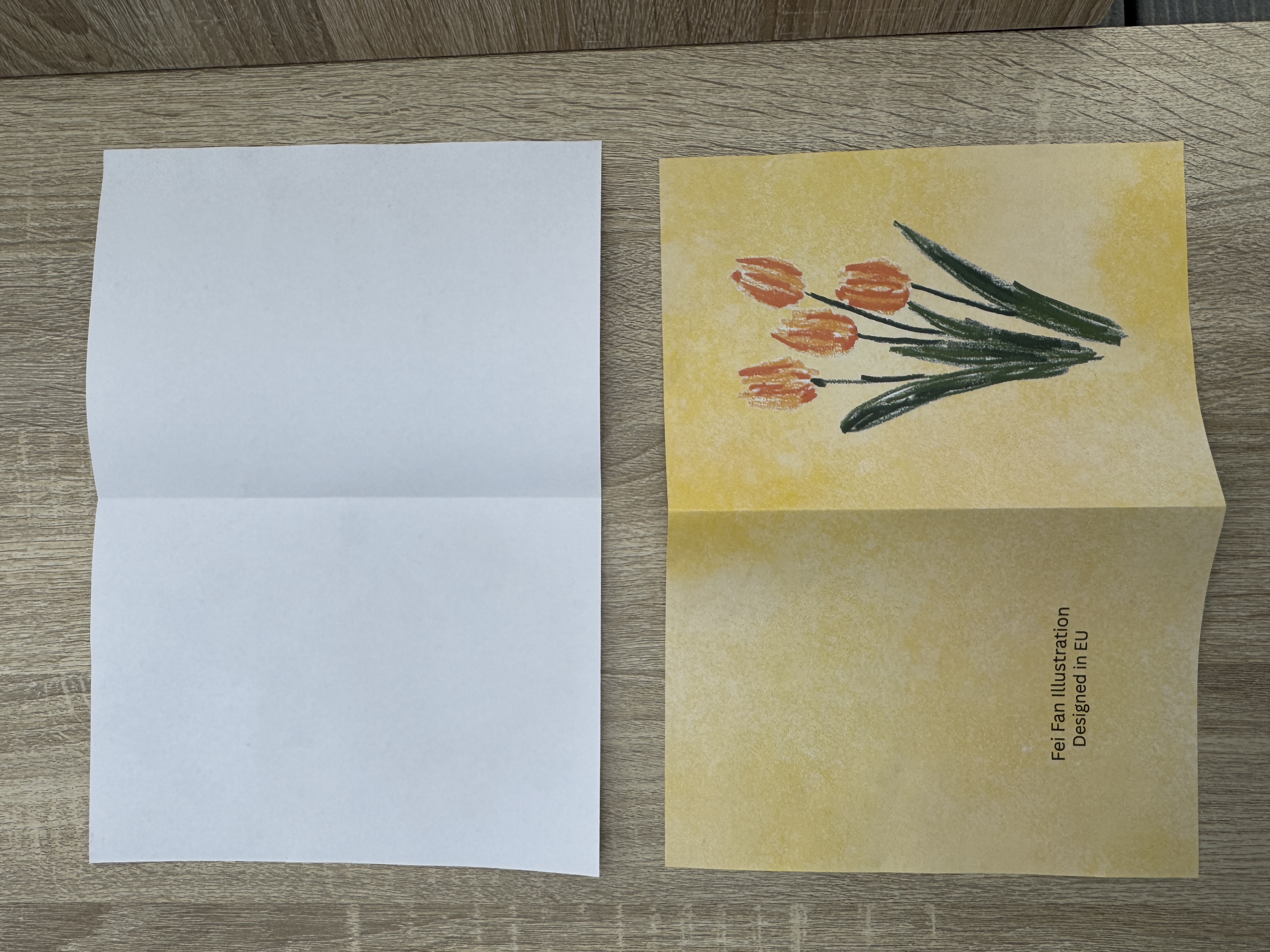 Greeting Card - yellow tulip