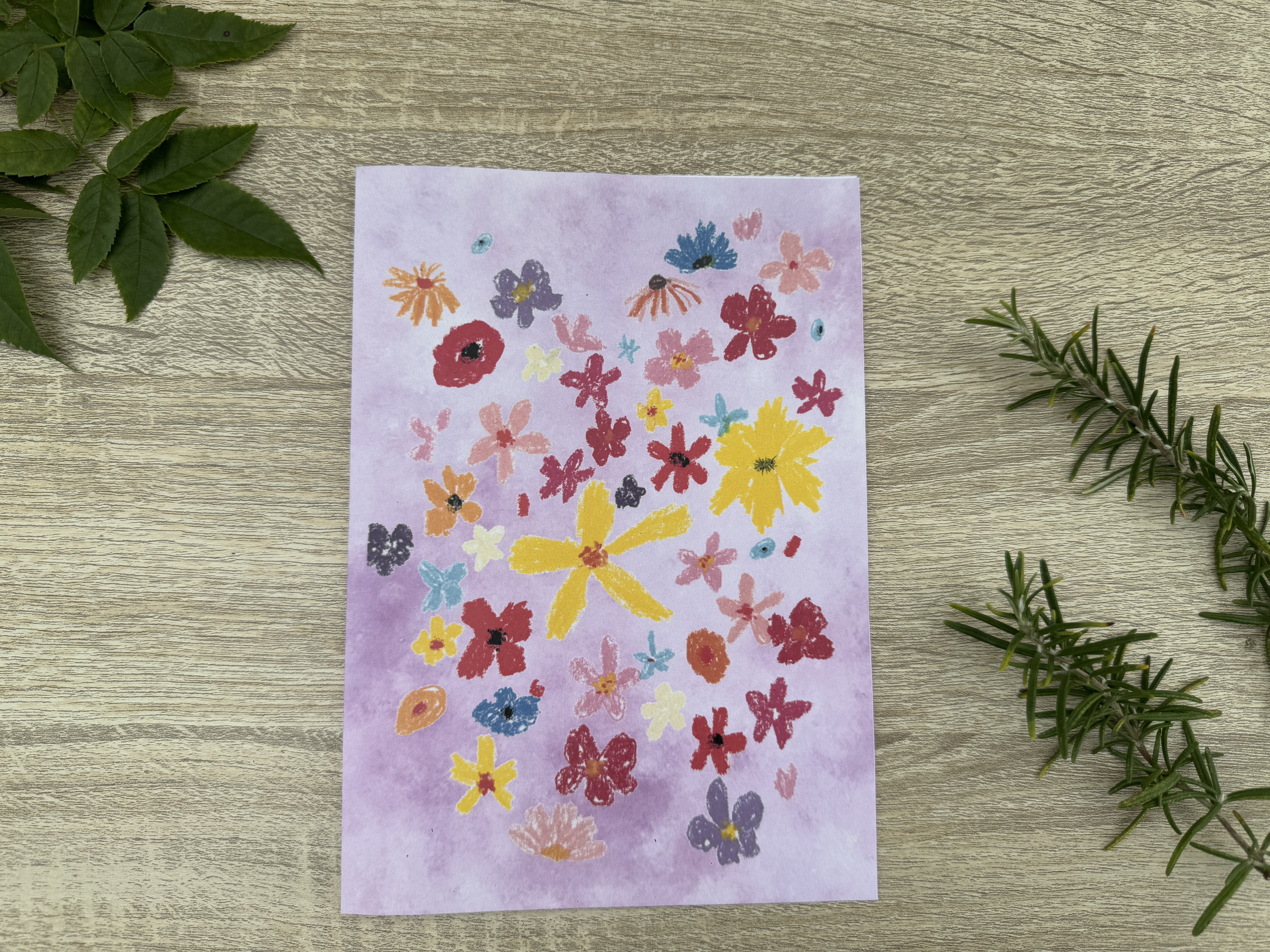 Greeting Card - purple flower meadow