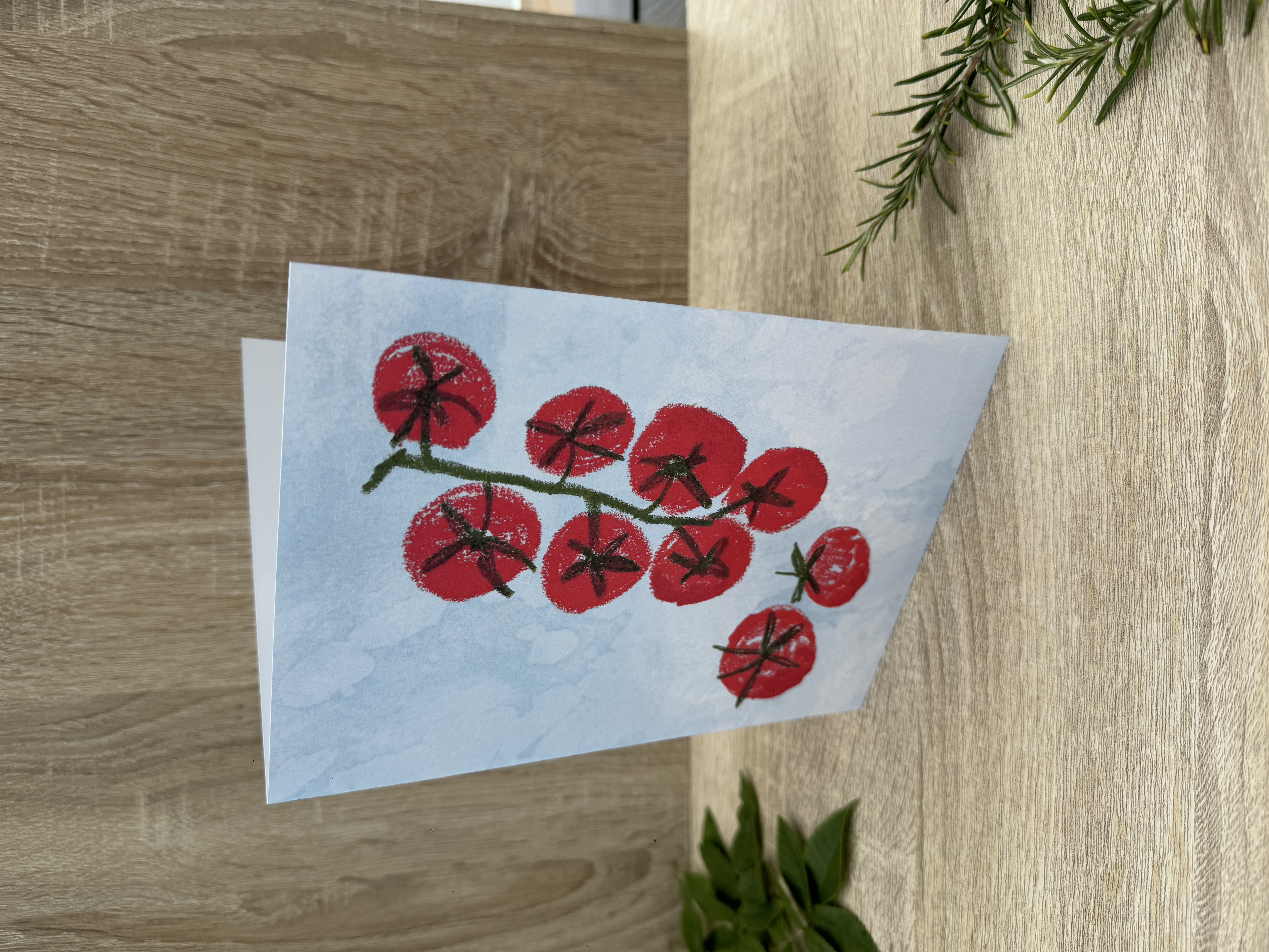 Greeting Card - blau tomato