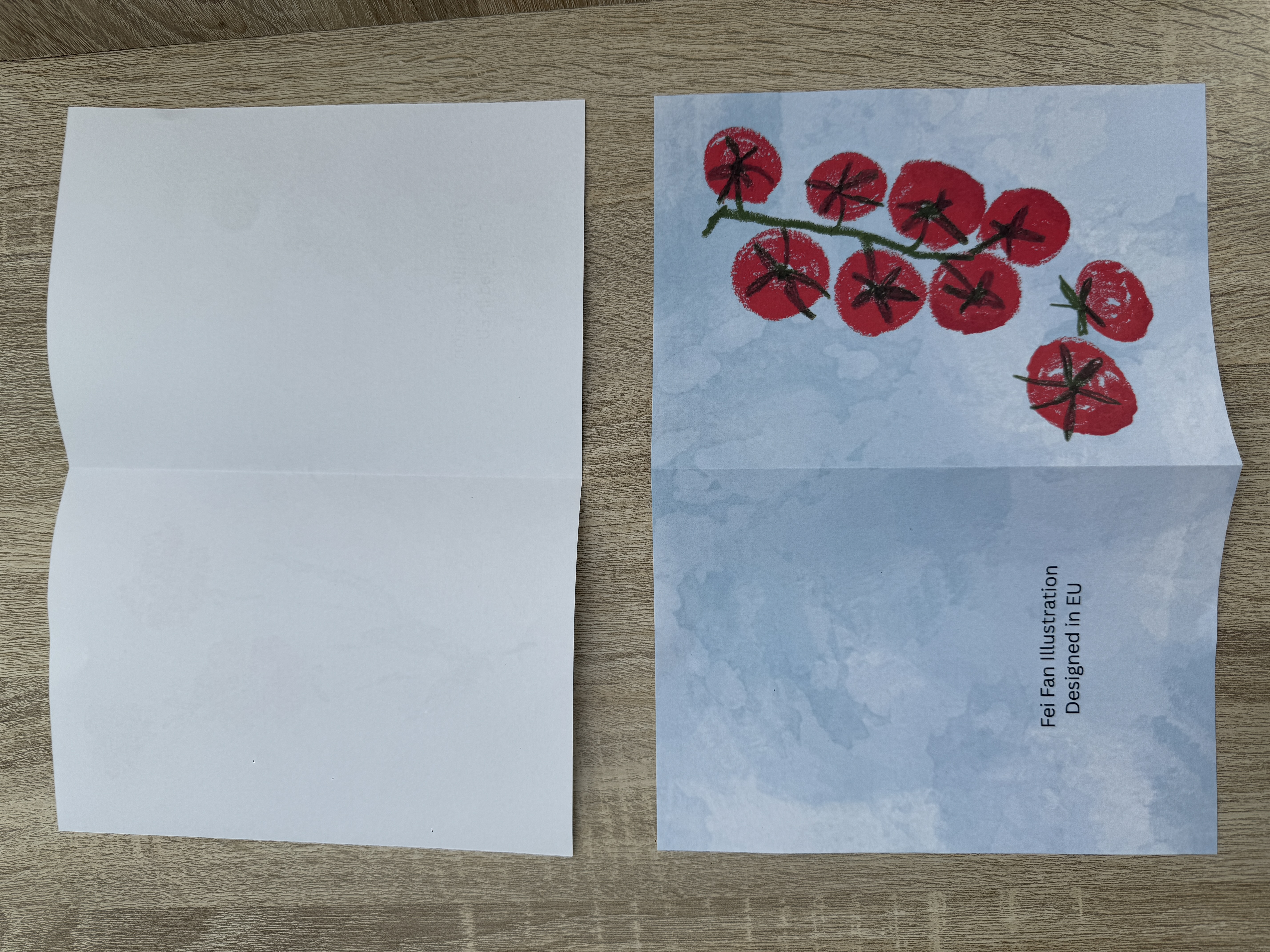 Greeting Card - blau tomato