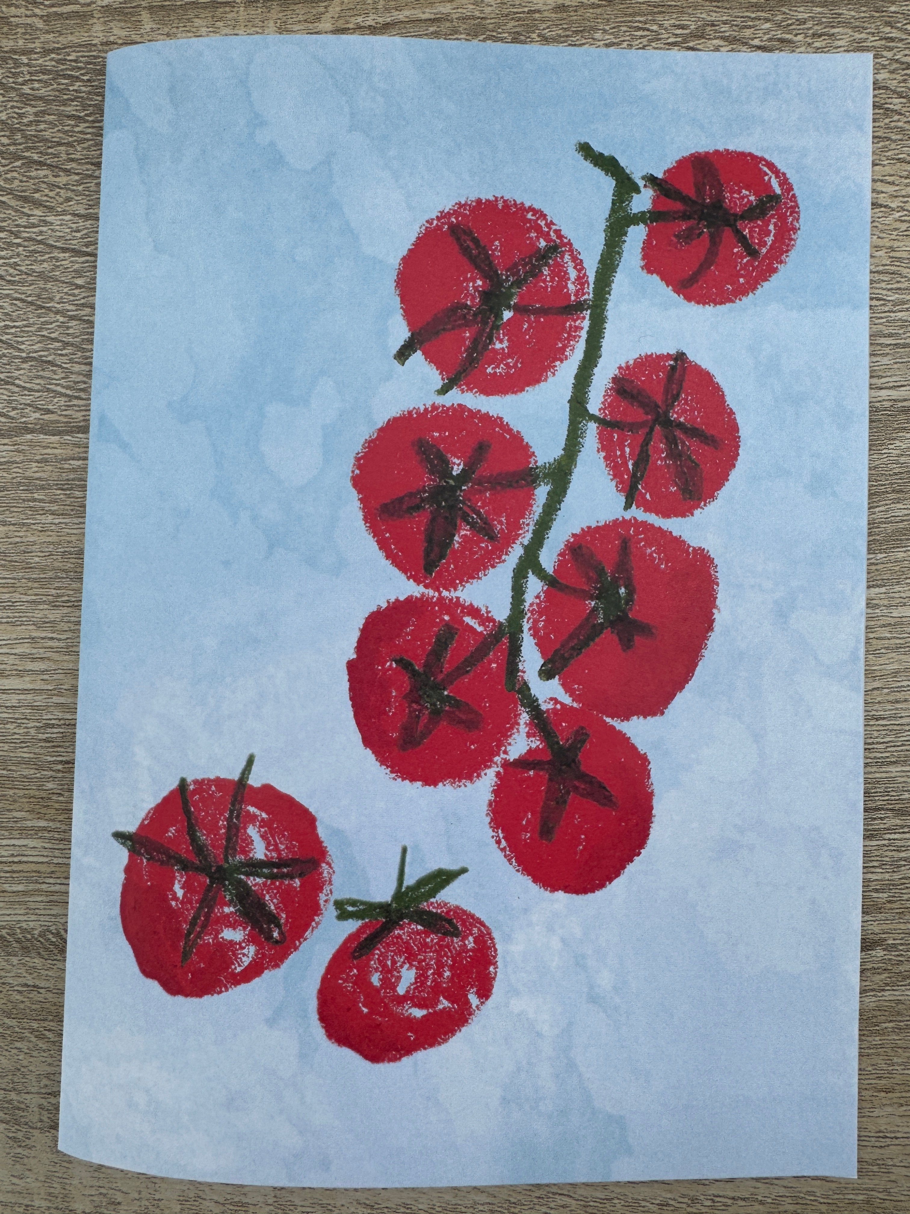 Greeting Card - blau tomato
