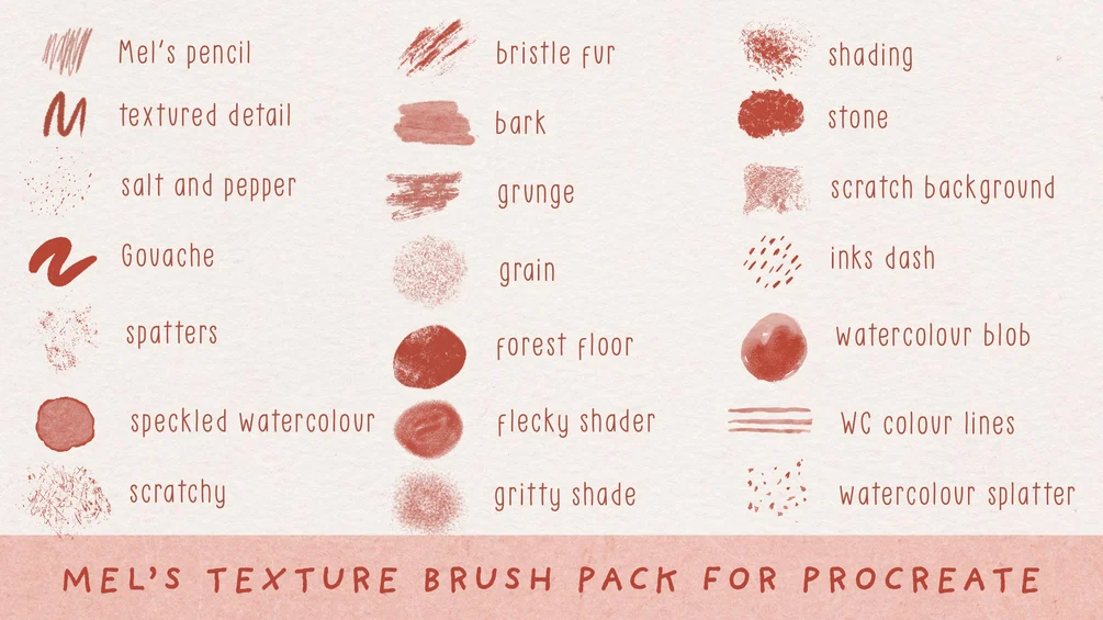 Texture Brush Pack for Procreate