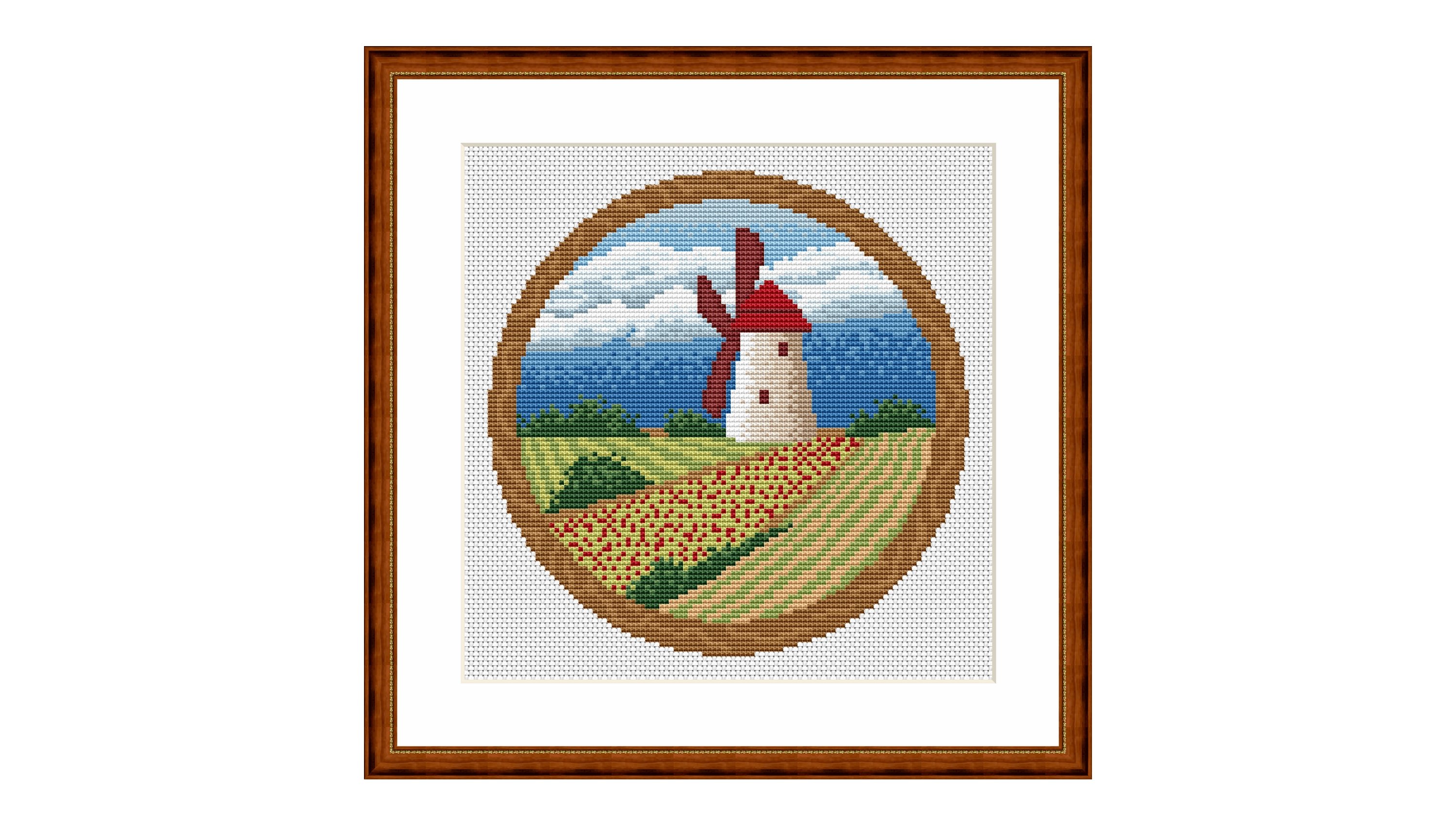 Dutch Mill Cross Stitch Pattern