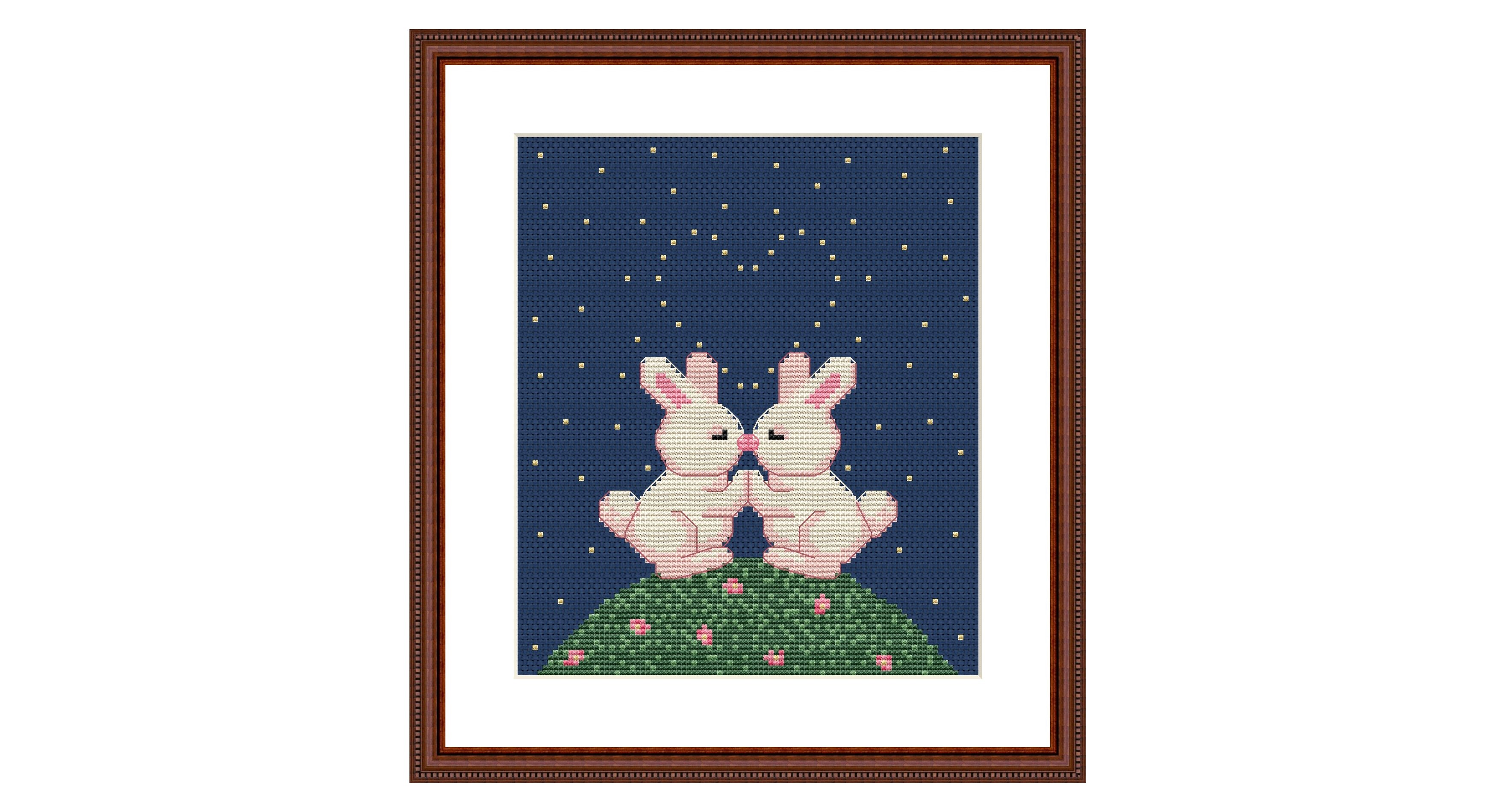 Bunny Love Cross Stitch Pattern