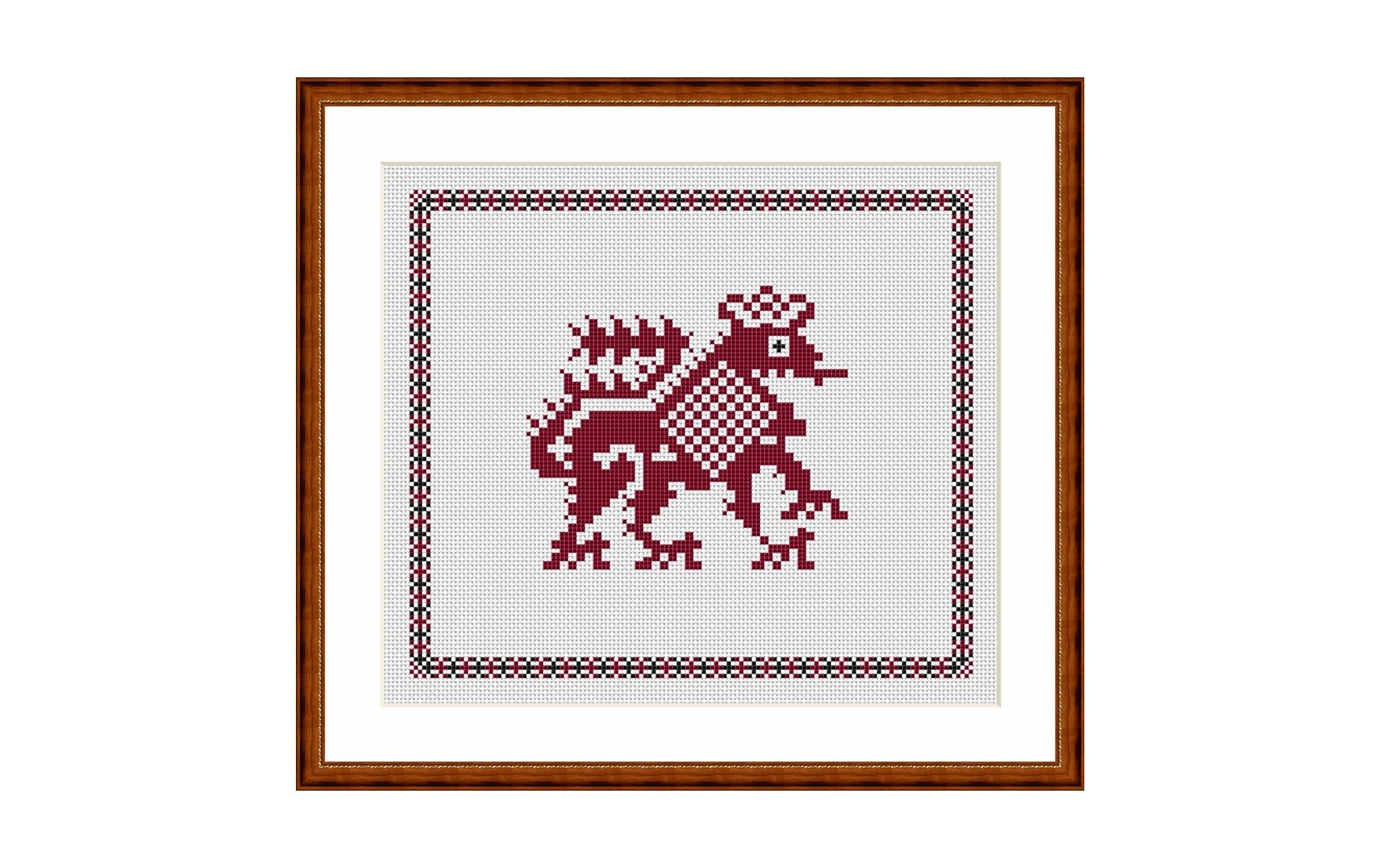 Mestizo Dragon Native American Art Cross Stitch Pattern