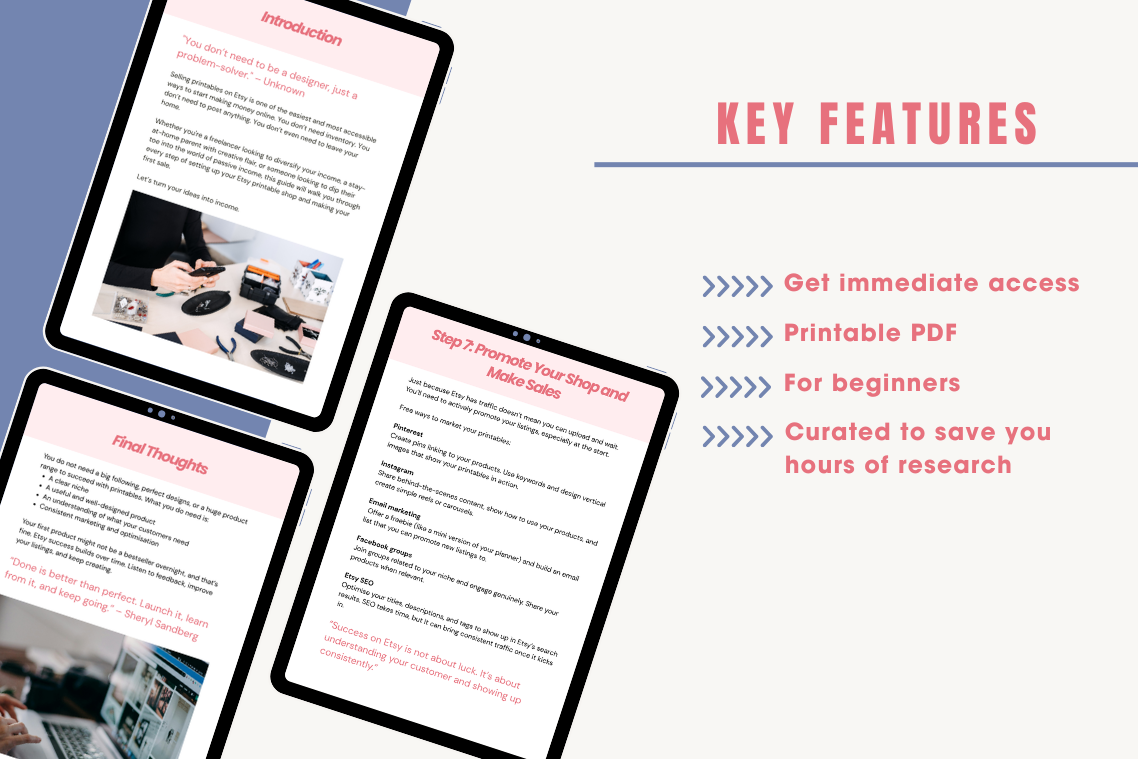 Selling Printables on Etsy Guide