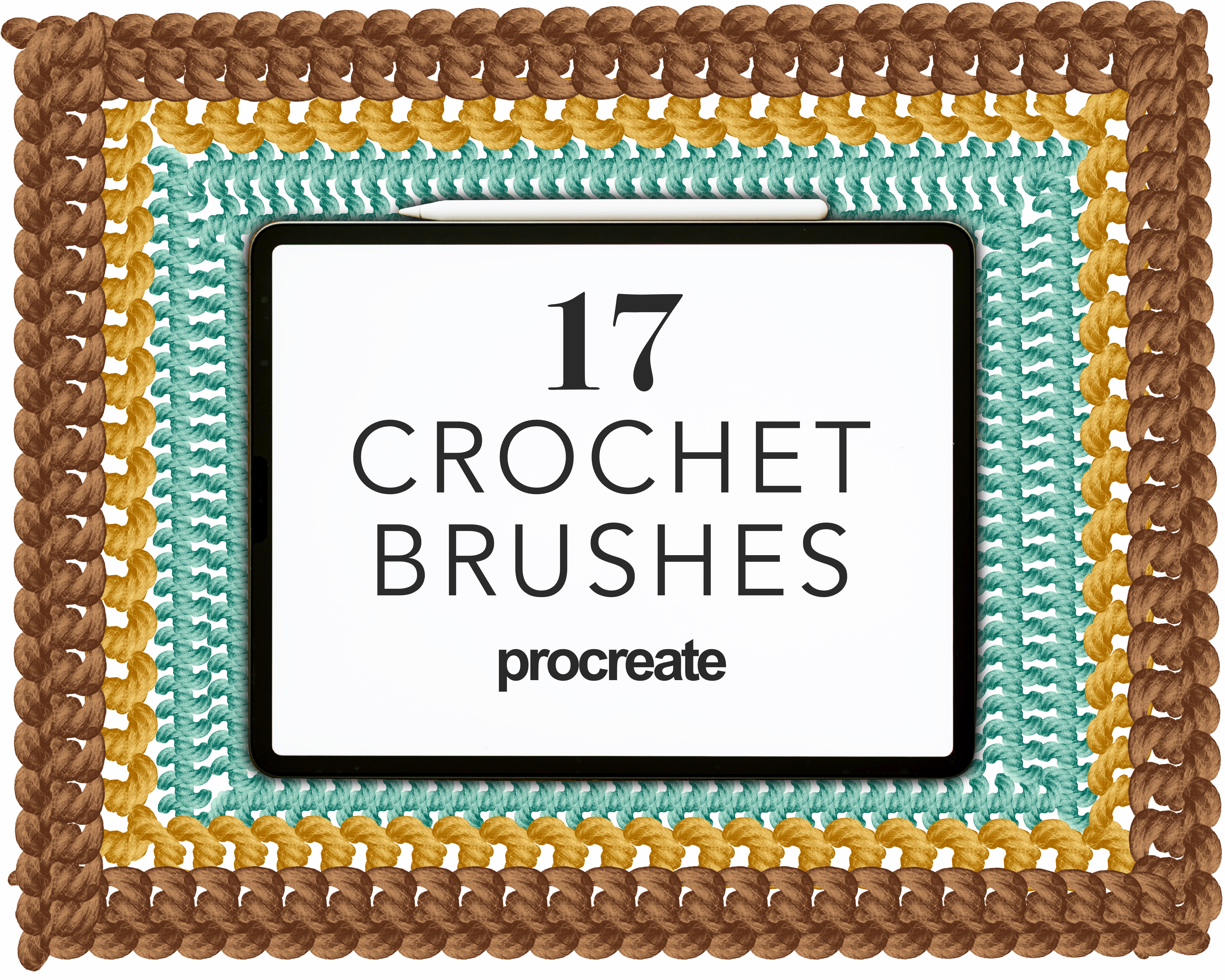 Procreate Crochet & Knit Dual Colour Brushset