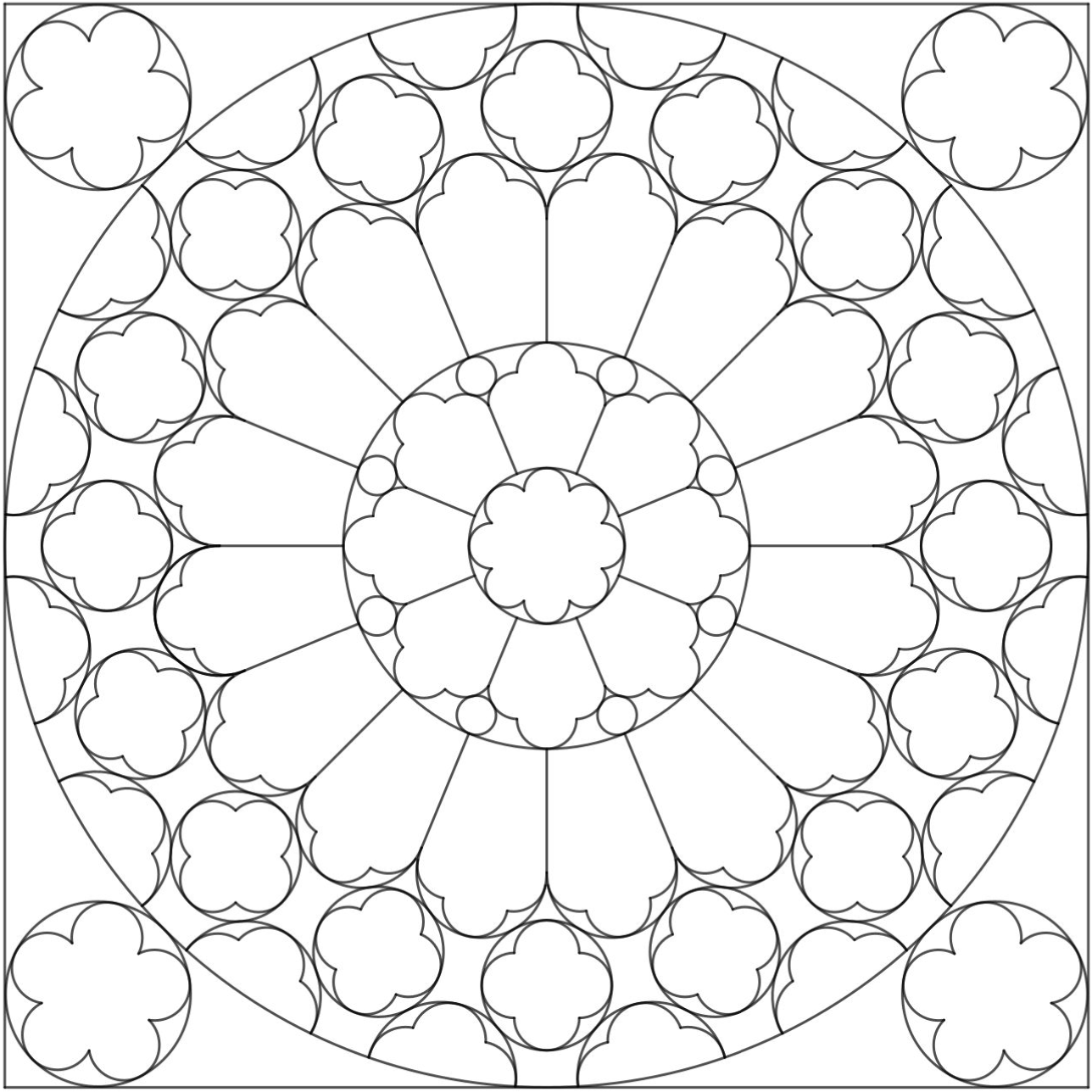 Westminster Abbey Window - Geometric Drawing Guide