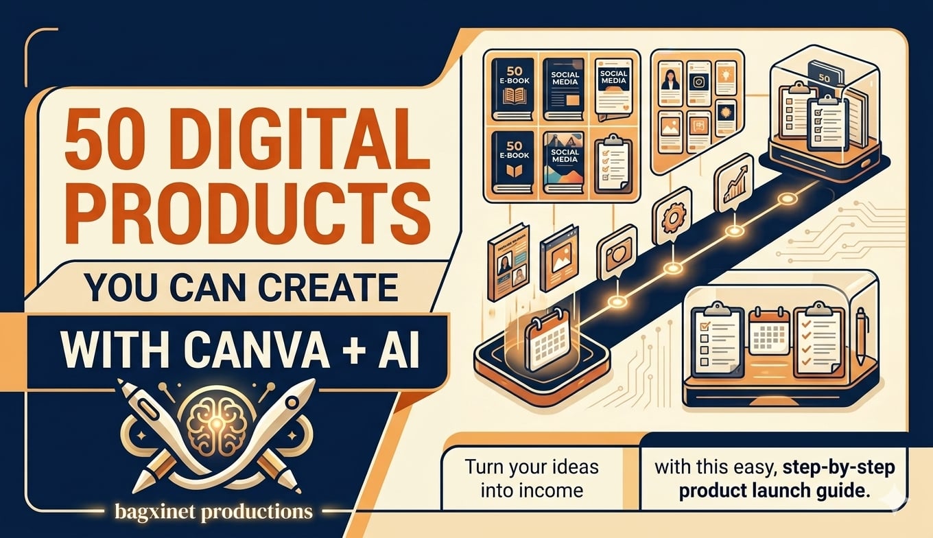 50 Digital Products You Can Create With Canva + AI