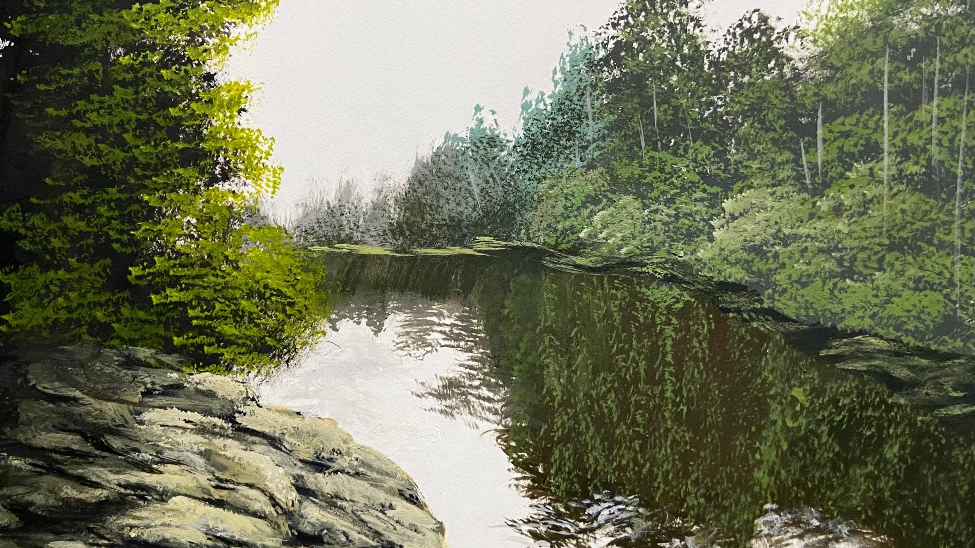 Quiet Forest Lake Reflection