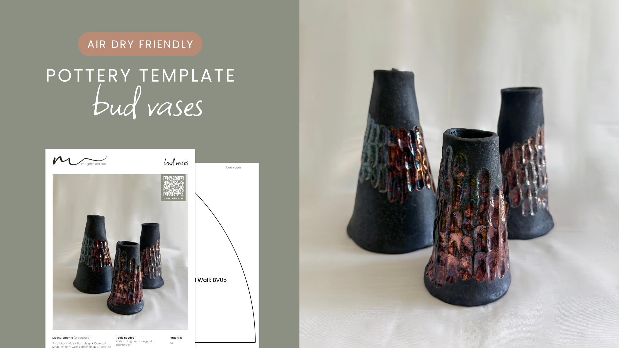 Bud Vases Pottery Template