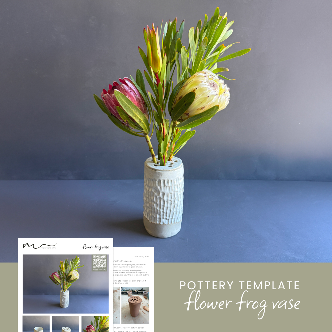 Flower Frog Vase Pottery Template
