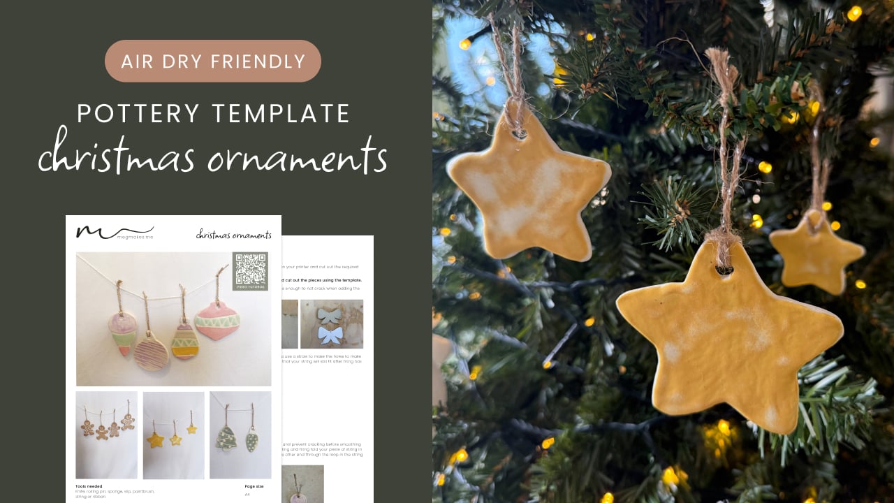 Christmas Ornaments Pottery Template