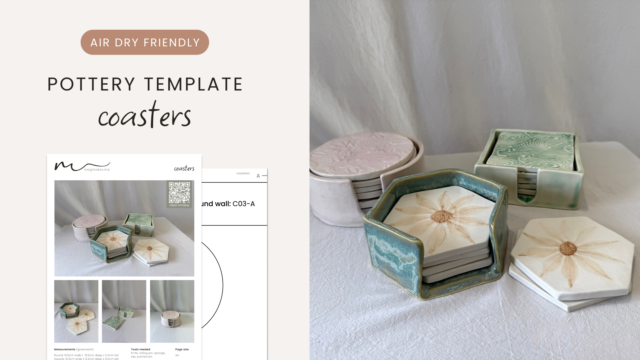 Coasters Pottery Template