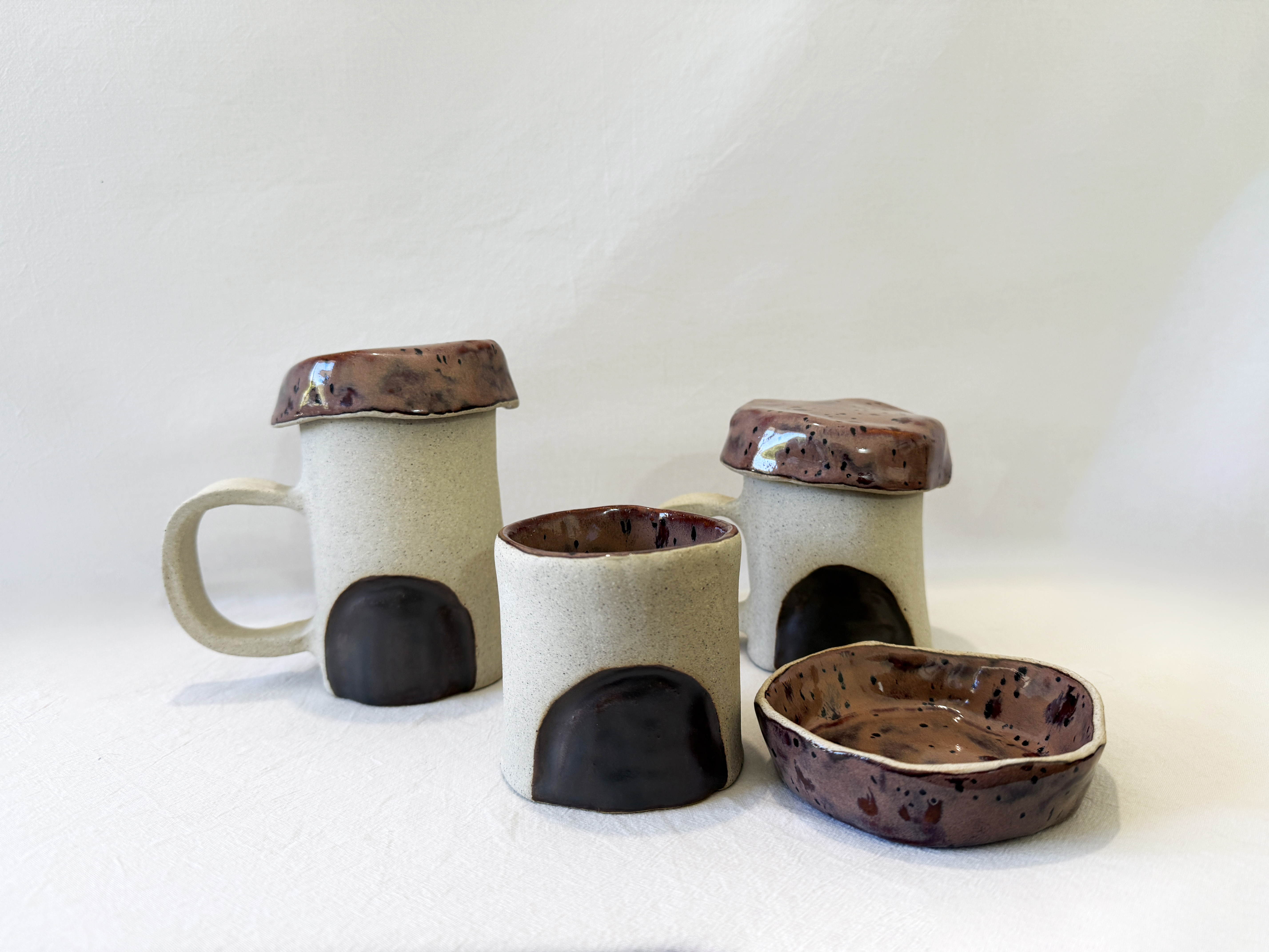 Fairy Mushroom Cup House Pottery Template