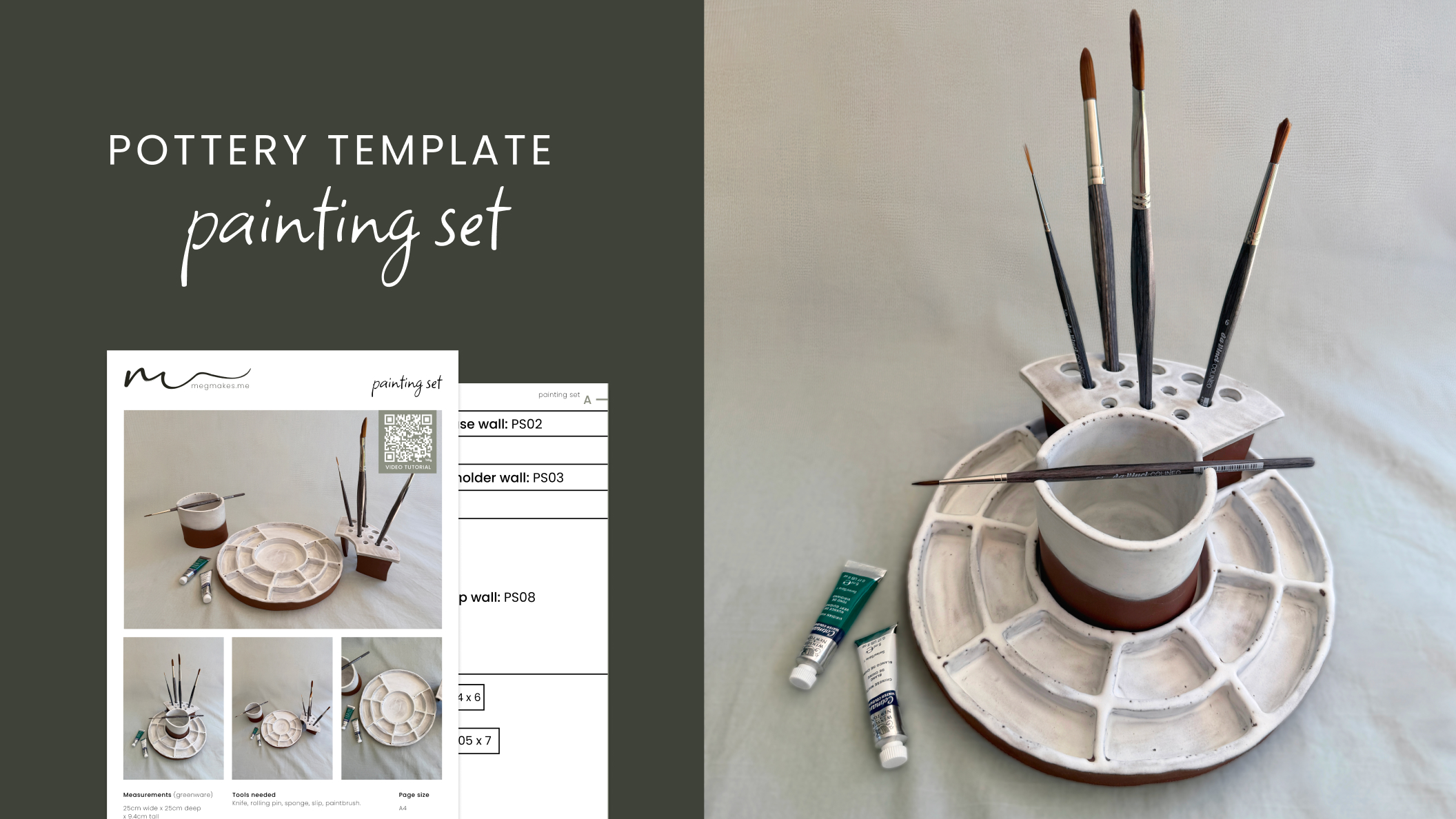 Painting Set Pottery Template