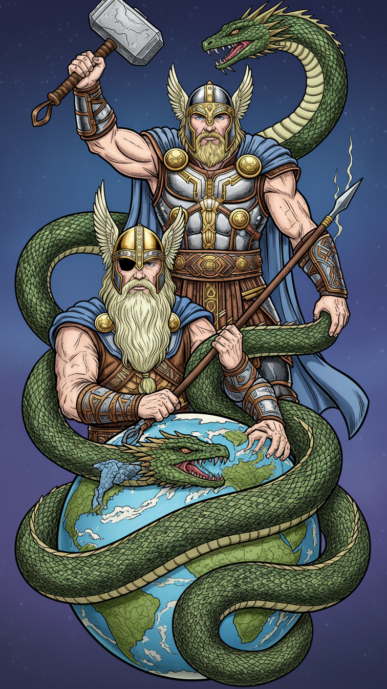 Norse Mythology Coloring Book for Kids | 15 Pages