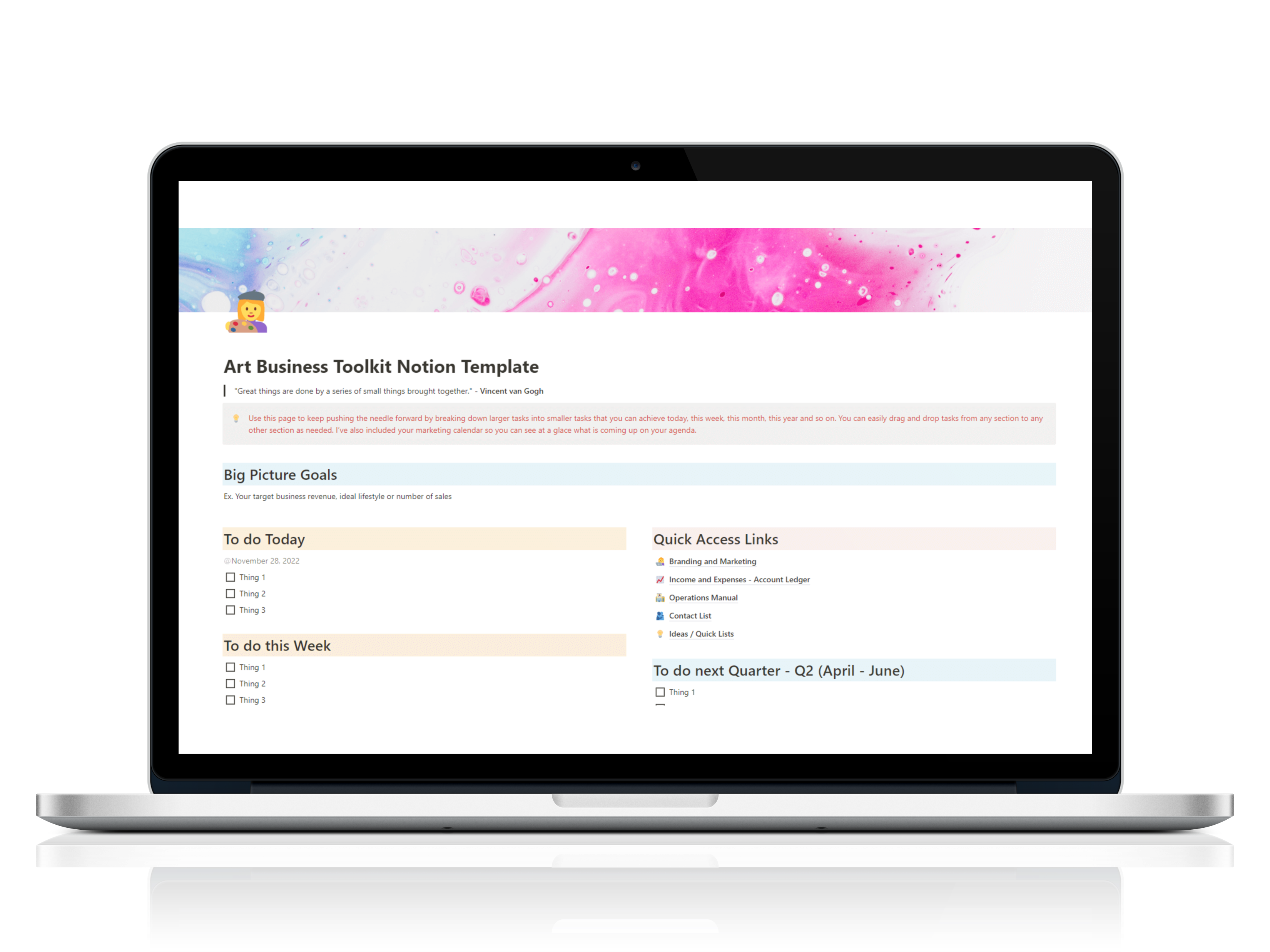 The Art Business Toolkit - Notion Template