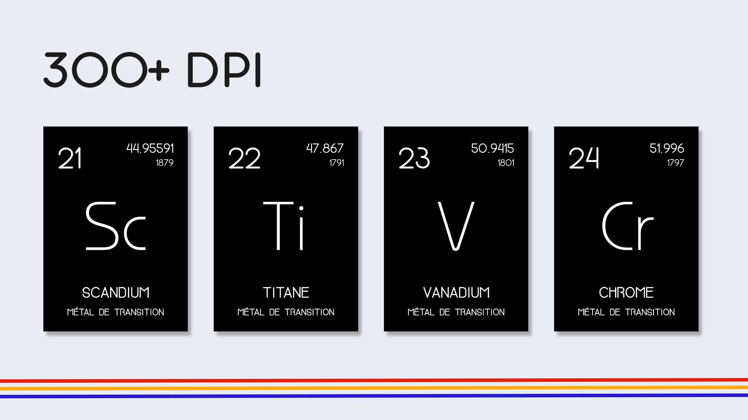 French Minimalist Periodic Table Flashcards