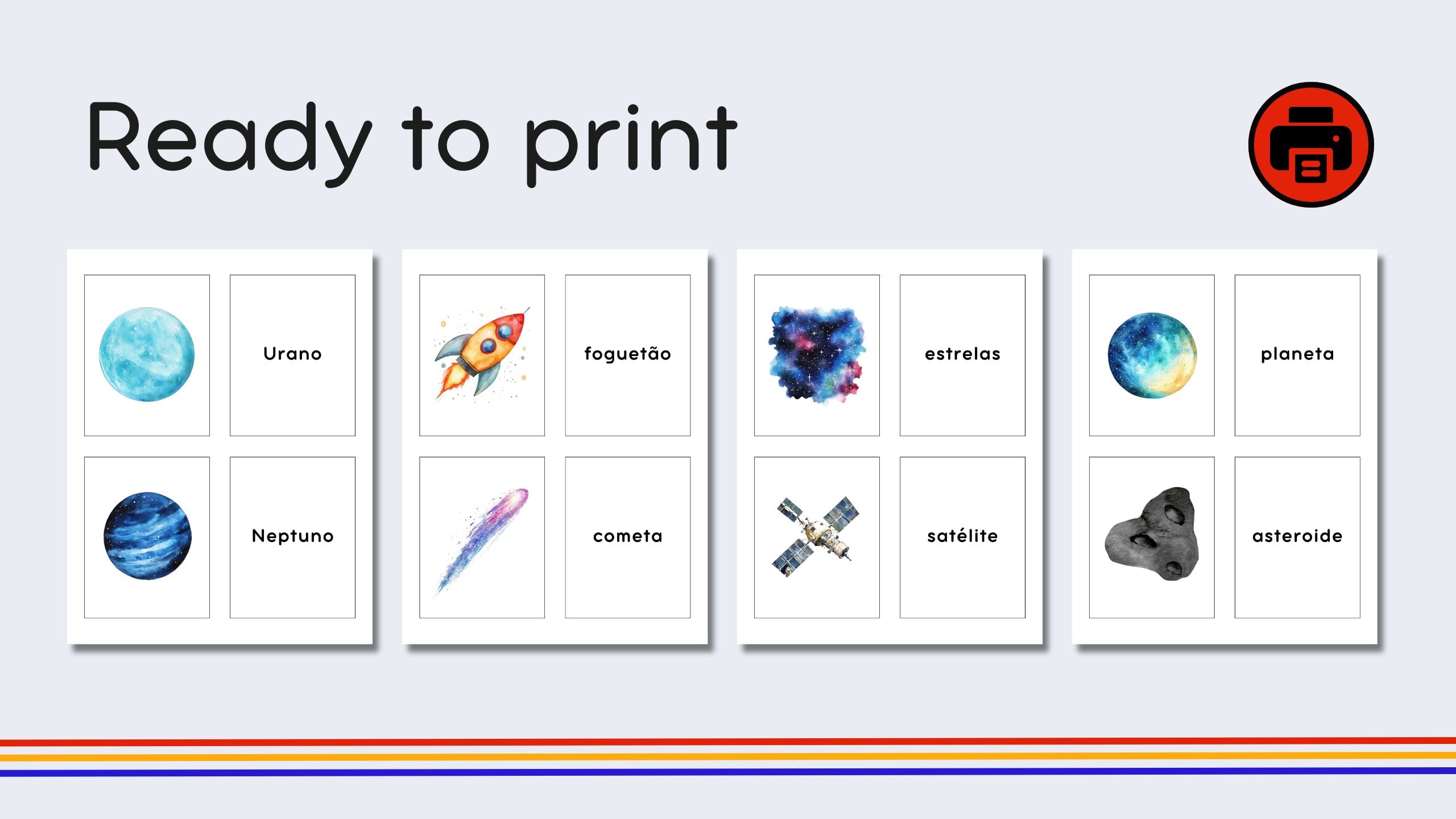 Portuguese Solar System Flashcards