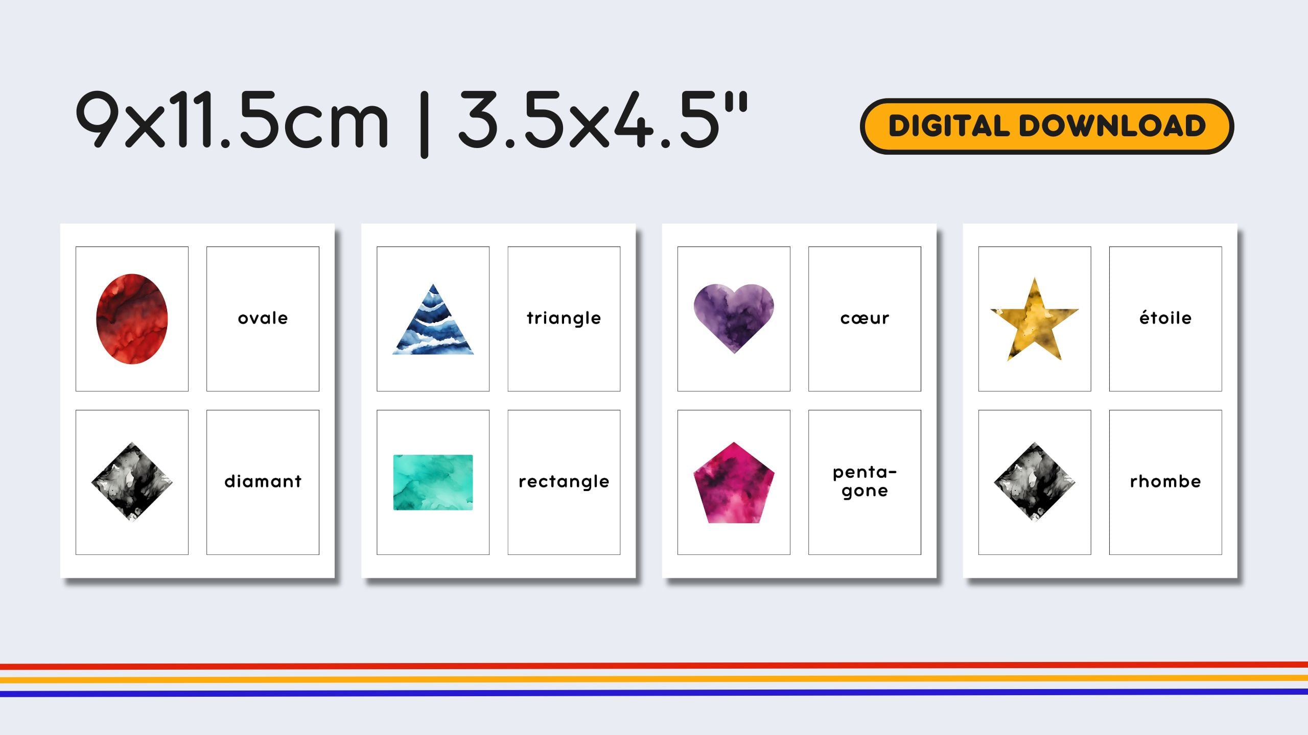 French Shapes Flashcards