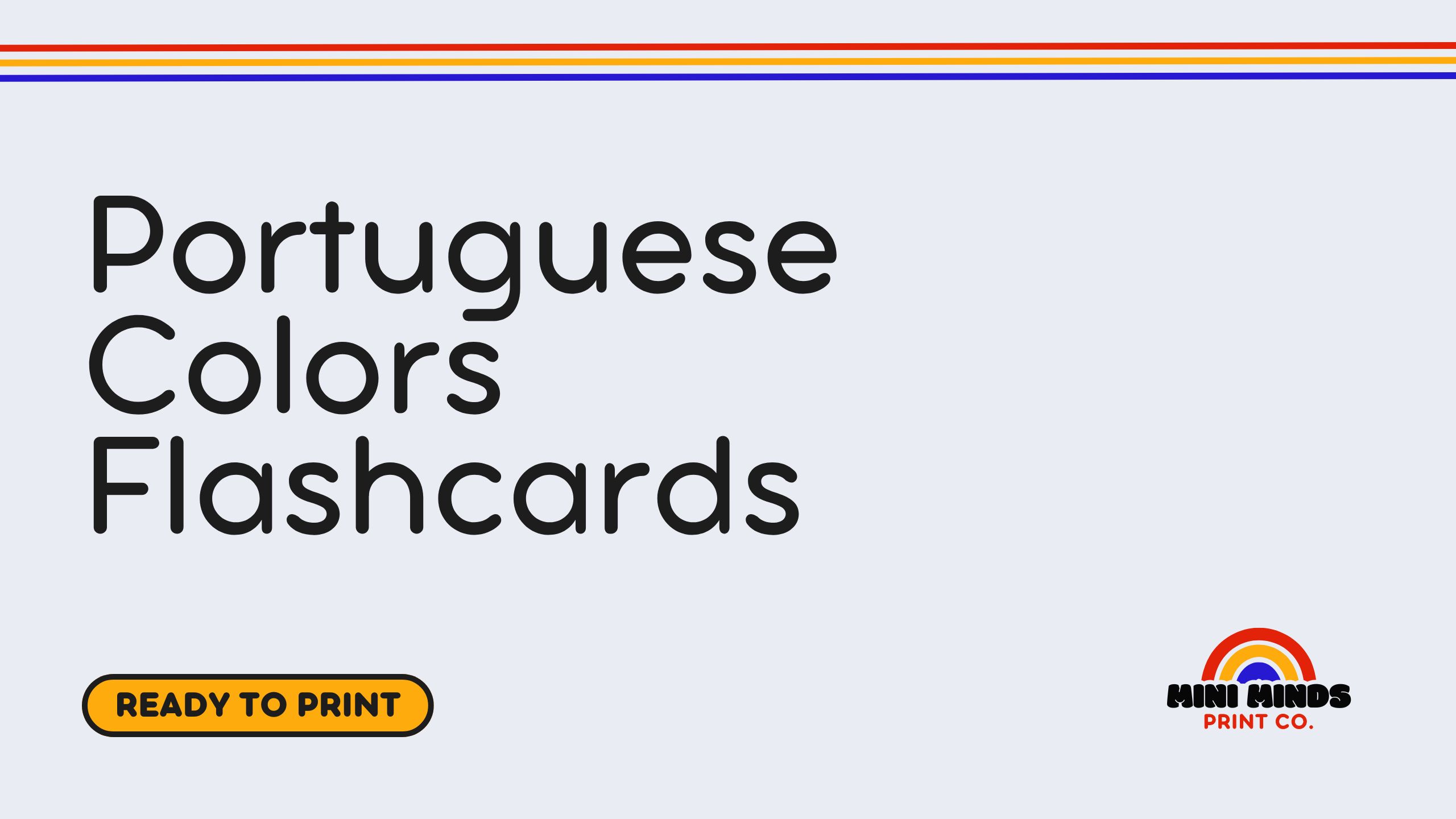 Portuguese Colors Flashcards