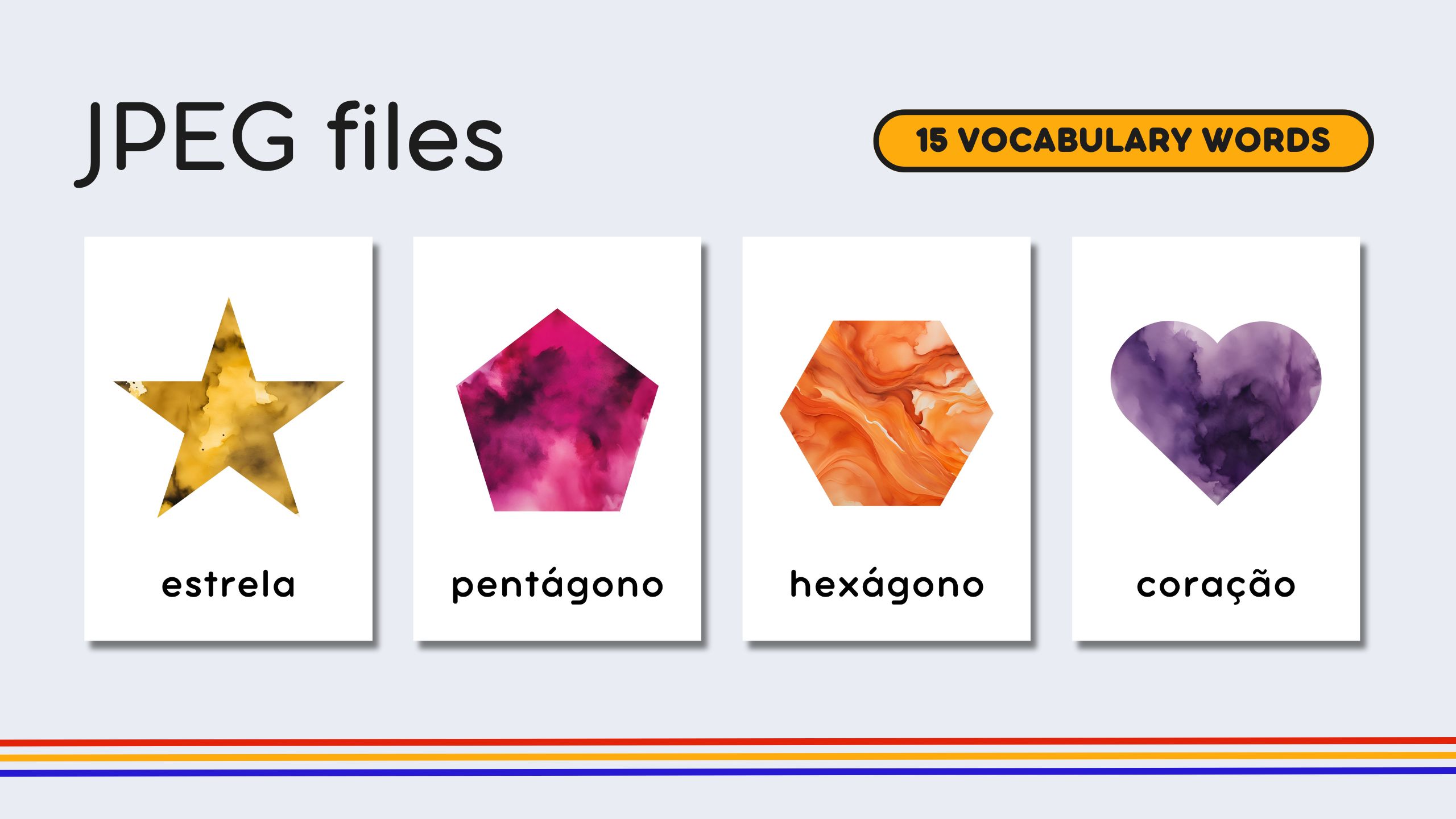 Portuguese Shapes Flashcards