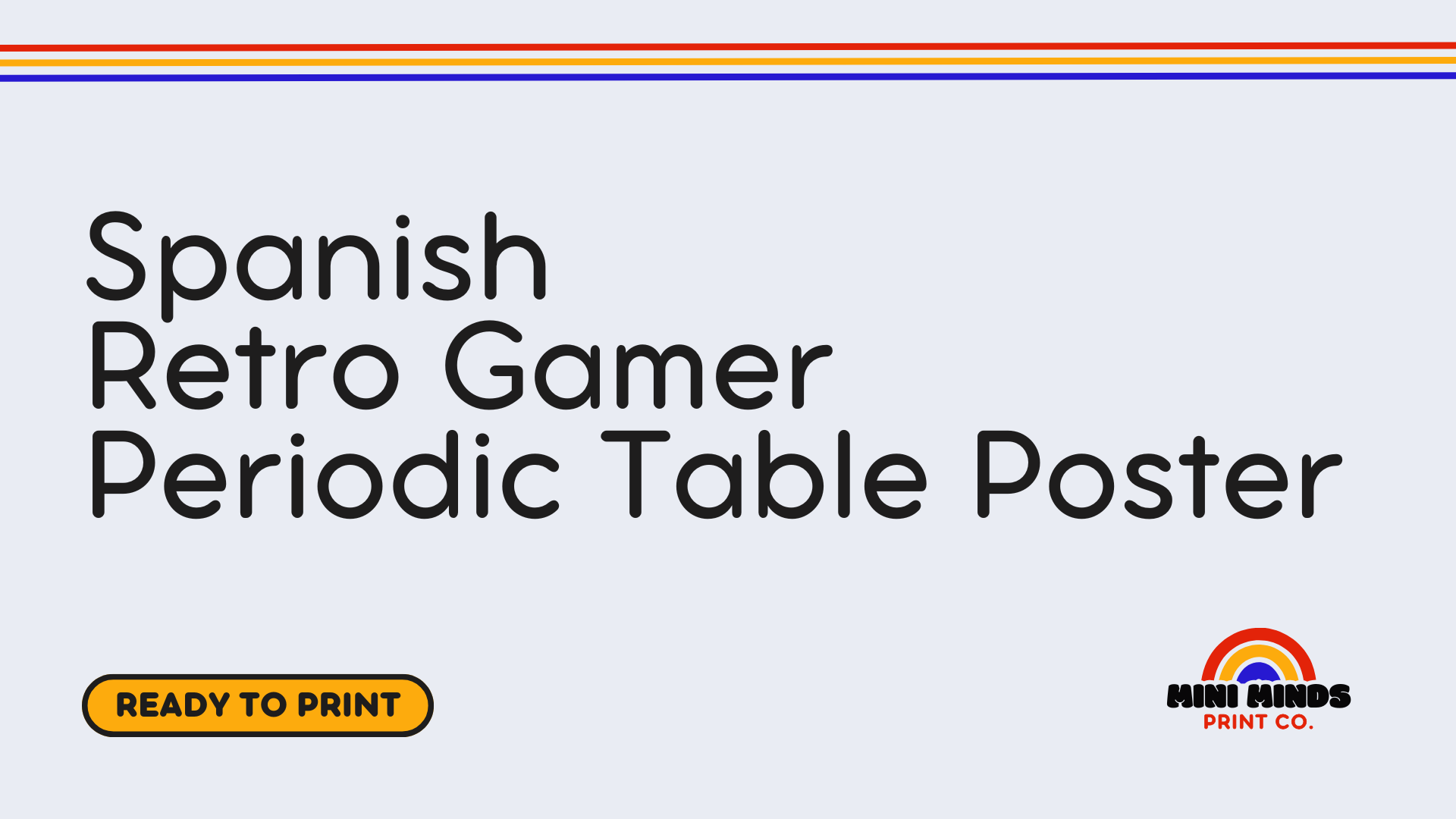 Spanish Retro Gamer Periodic Table Poster