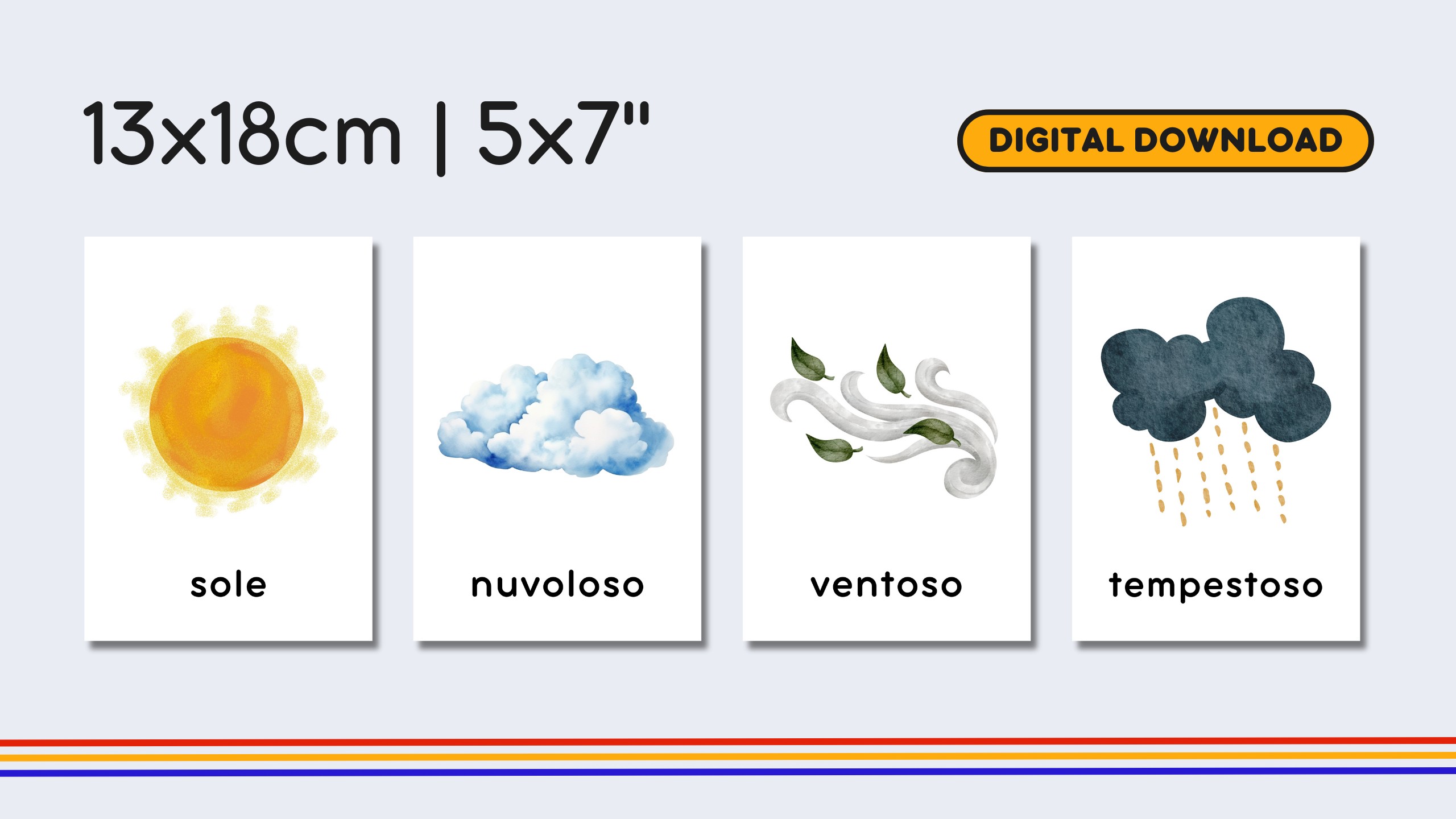 Italian Weather Flashcards