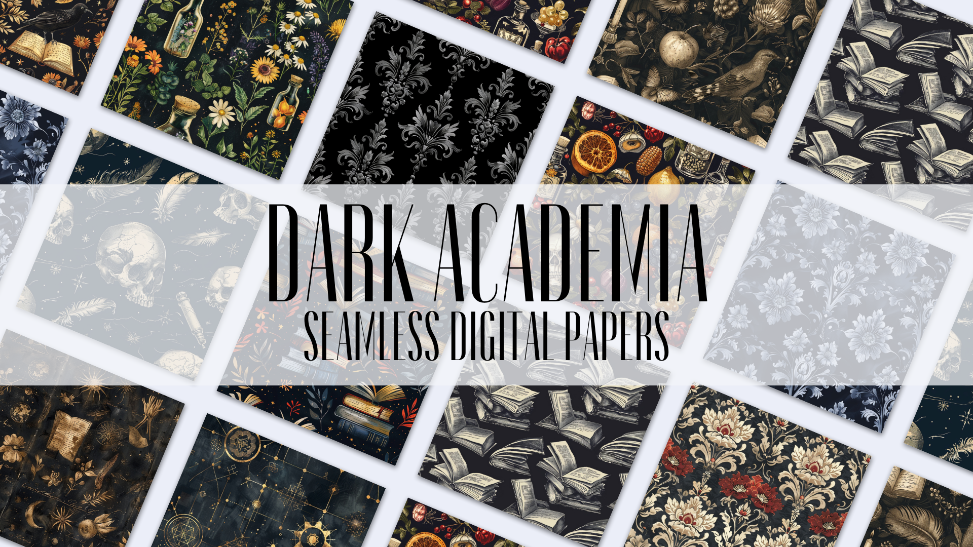 DARK ACADEMIA Seamless Digital Paper Bundle