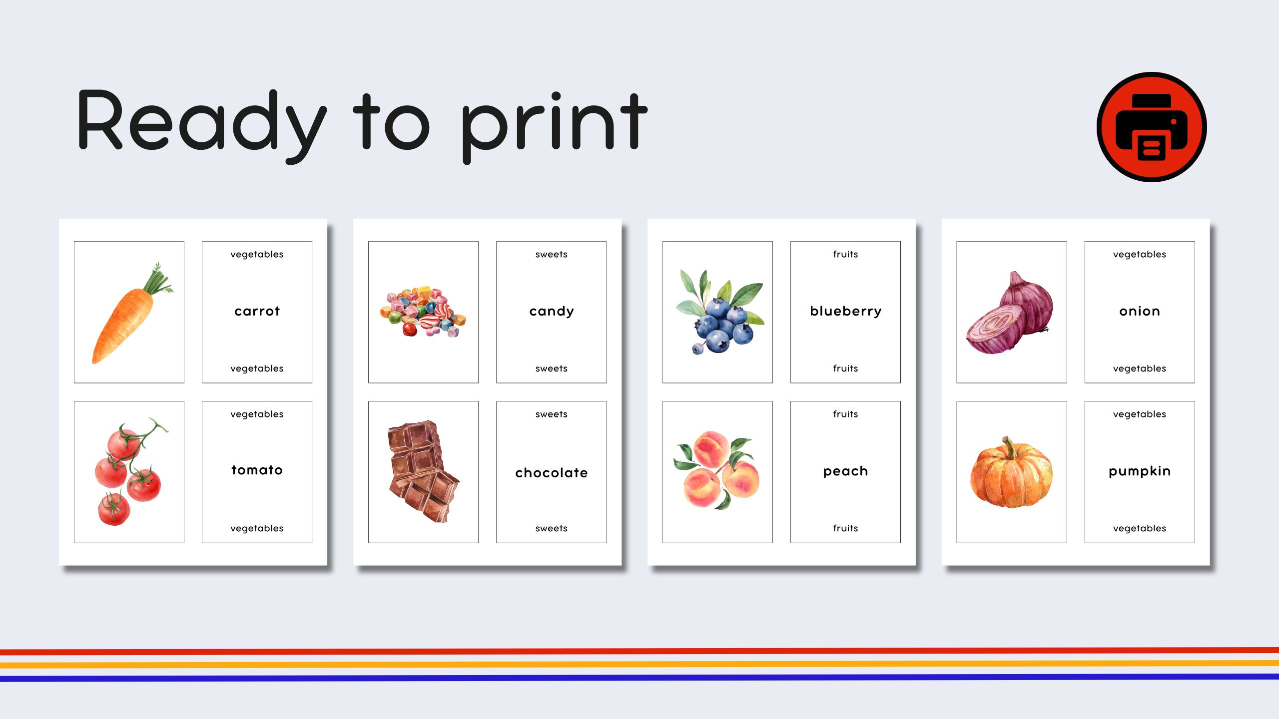 English Food Groups Flashcards
