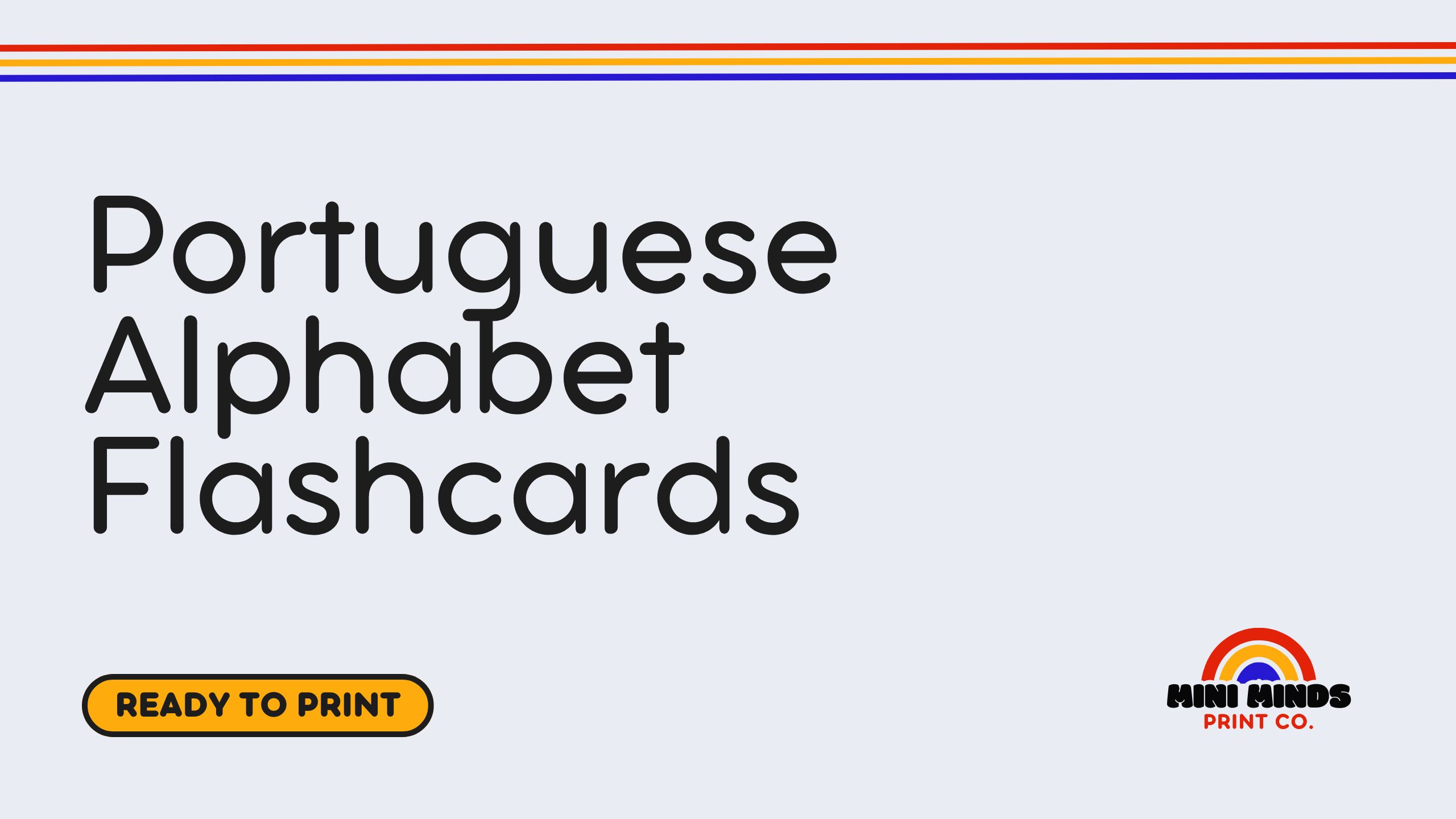 Portuguese Alphabet Flashcards