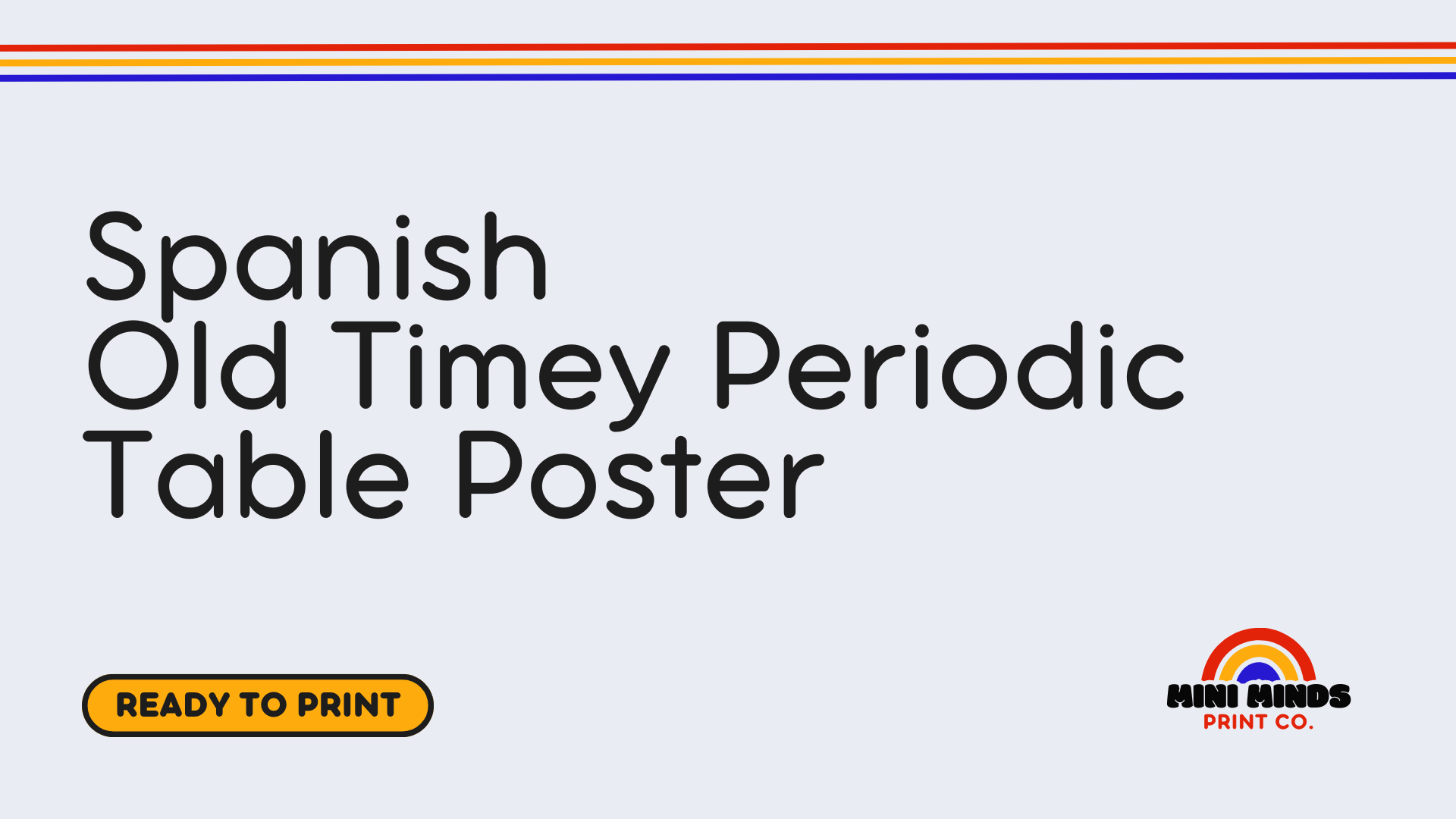Spanish Old Timey Periodic Table Poster