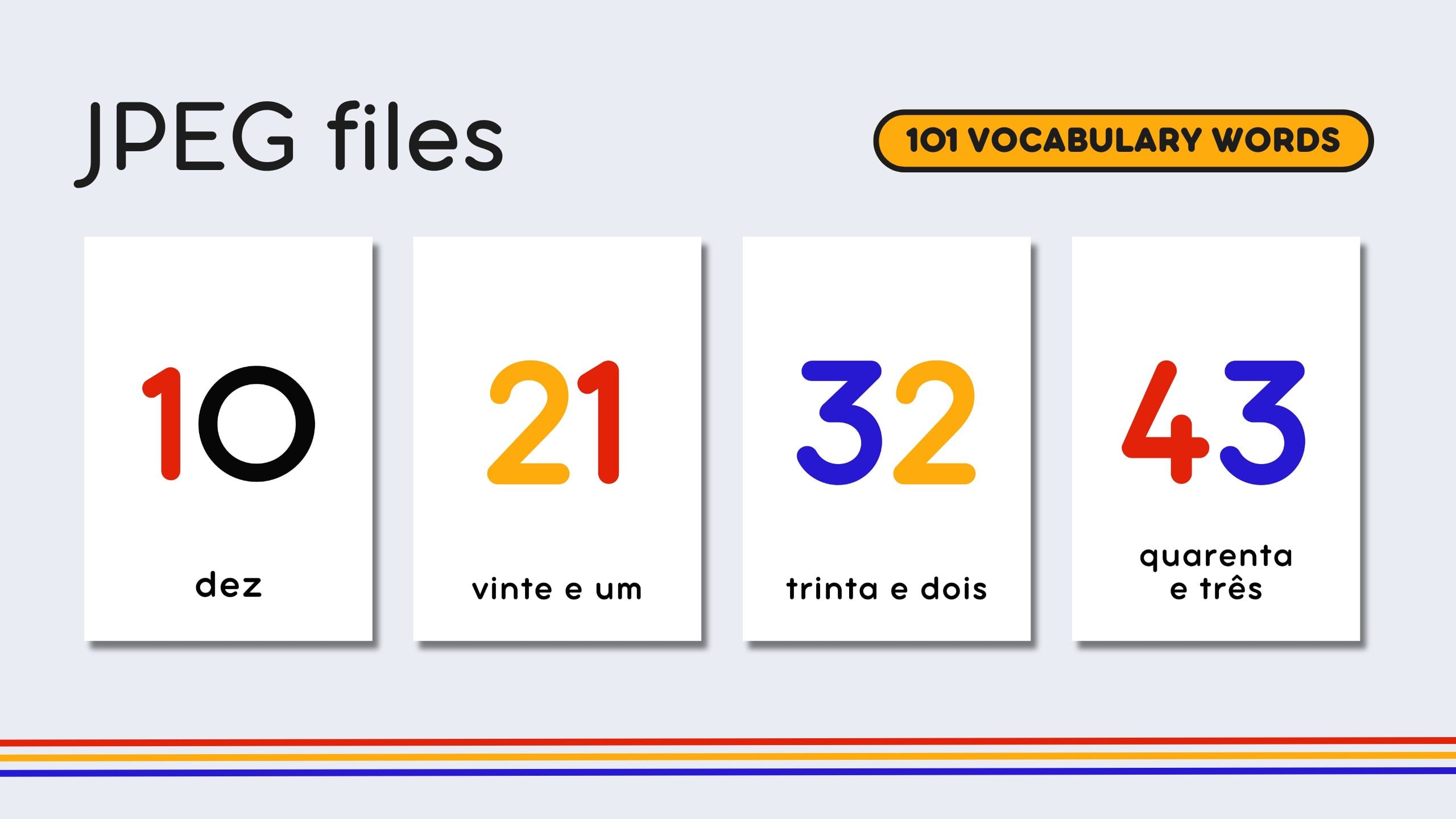 Portuguese Numbers 0-100 Flashcards