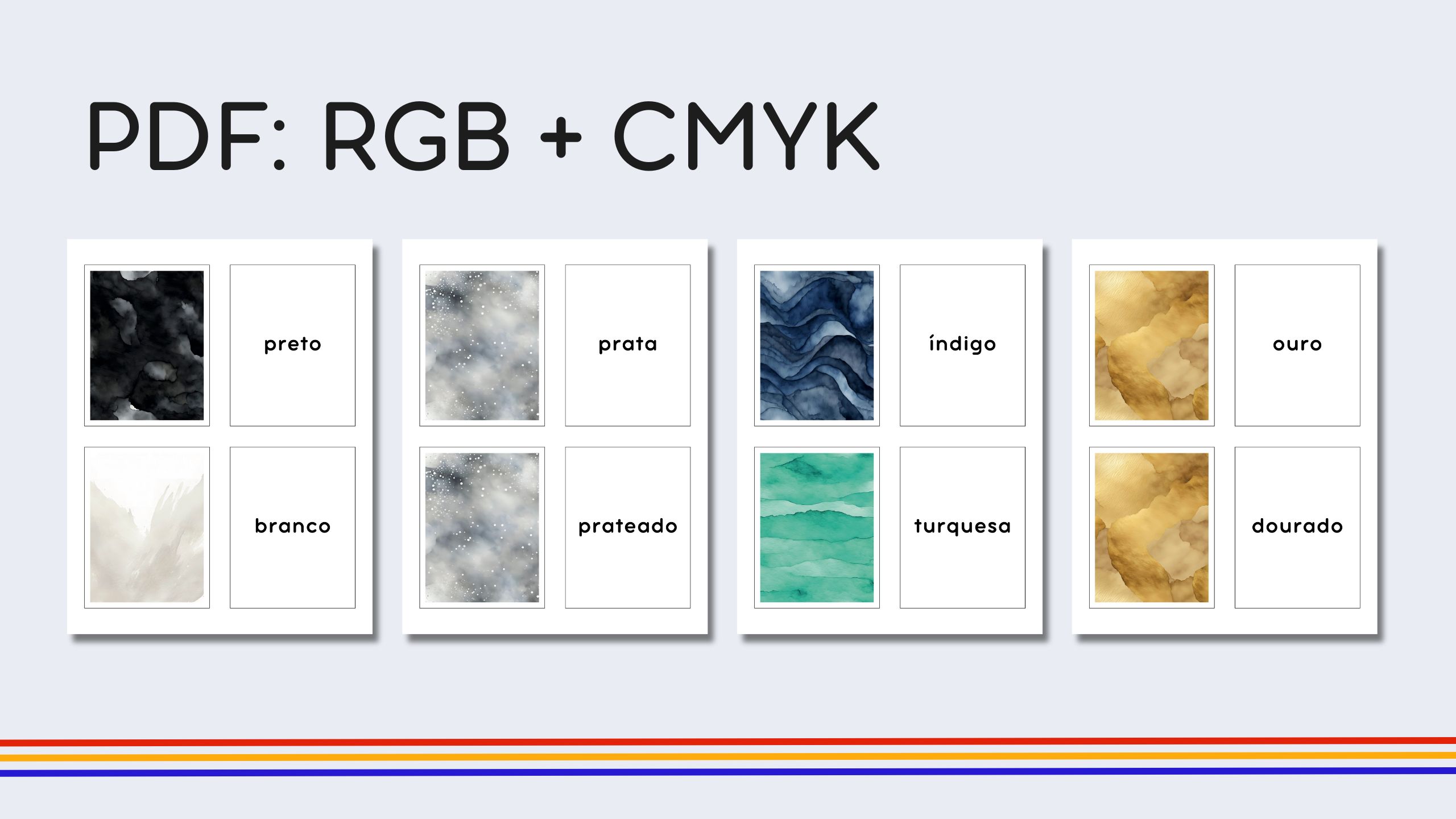 Portuguese Colors Flashcards