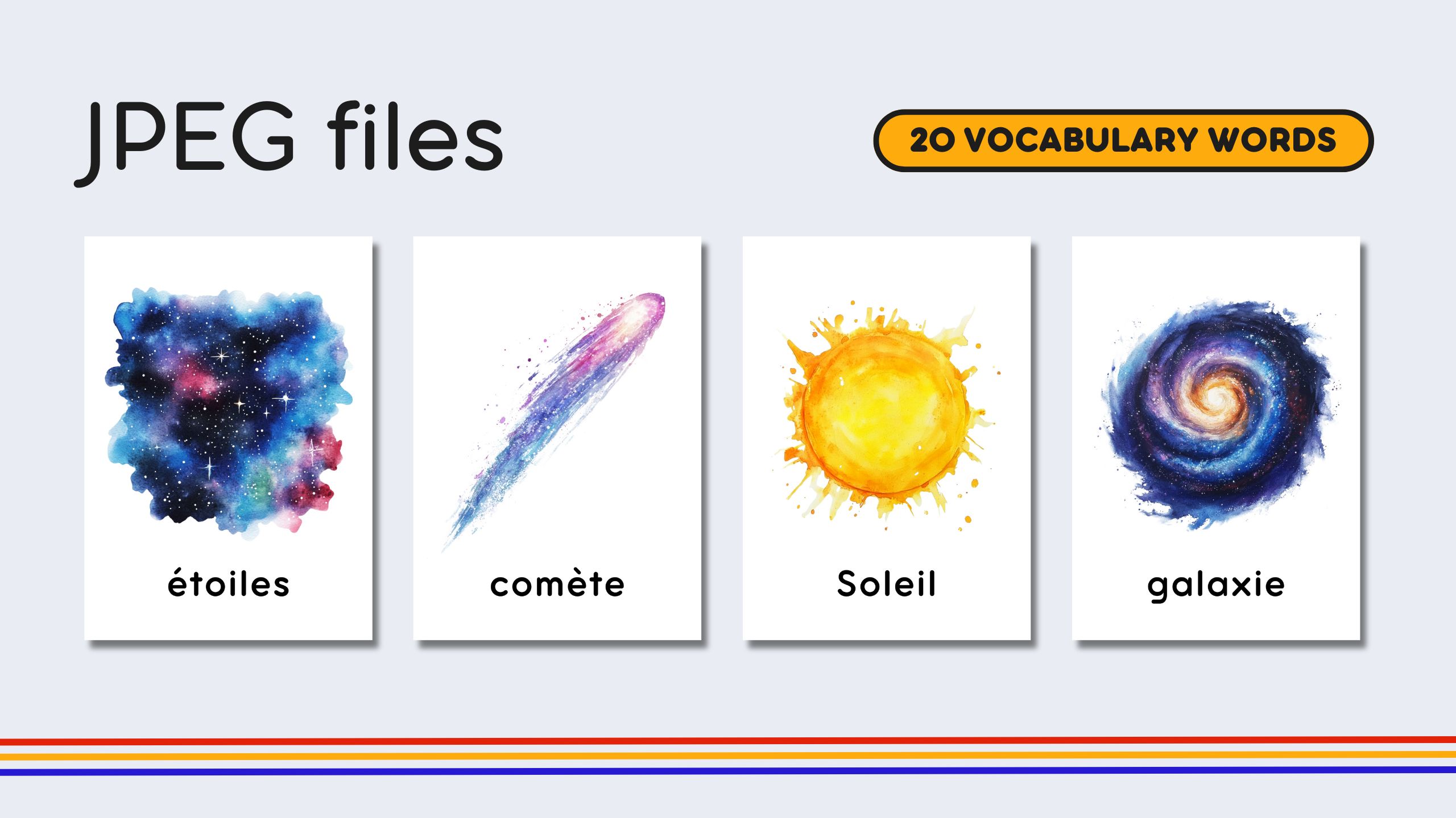 French Solar System Flashcards