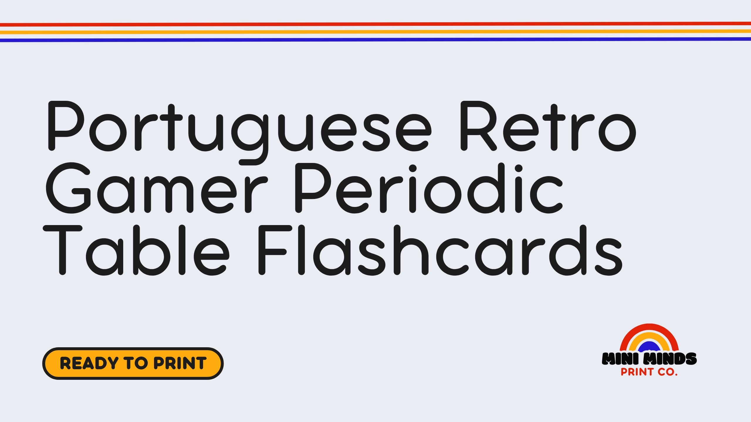 Portuguese Retro Gamer Periodic Table Flashcards