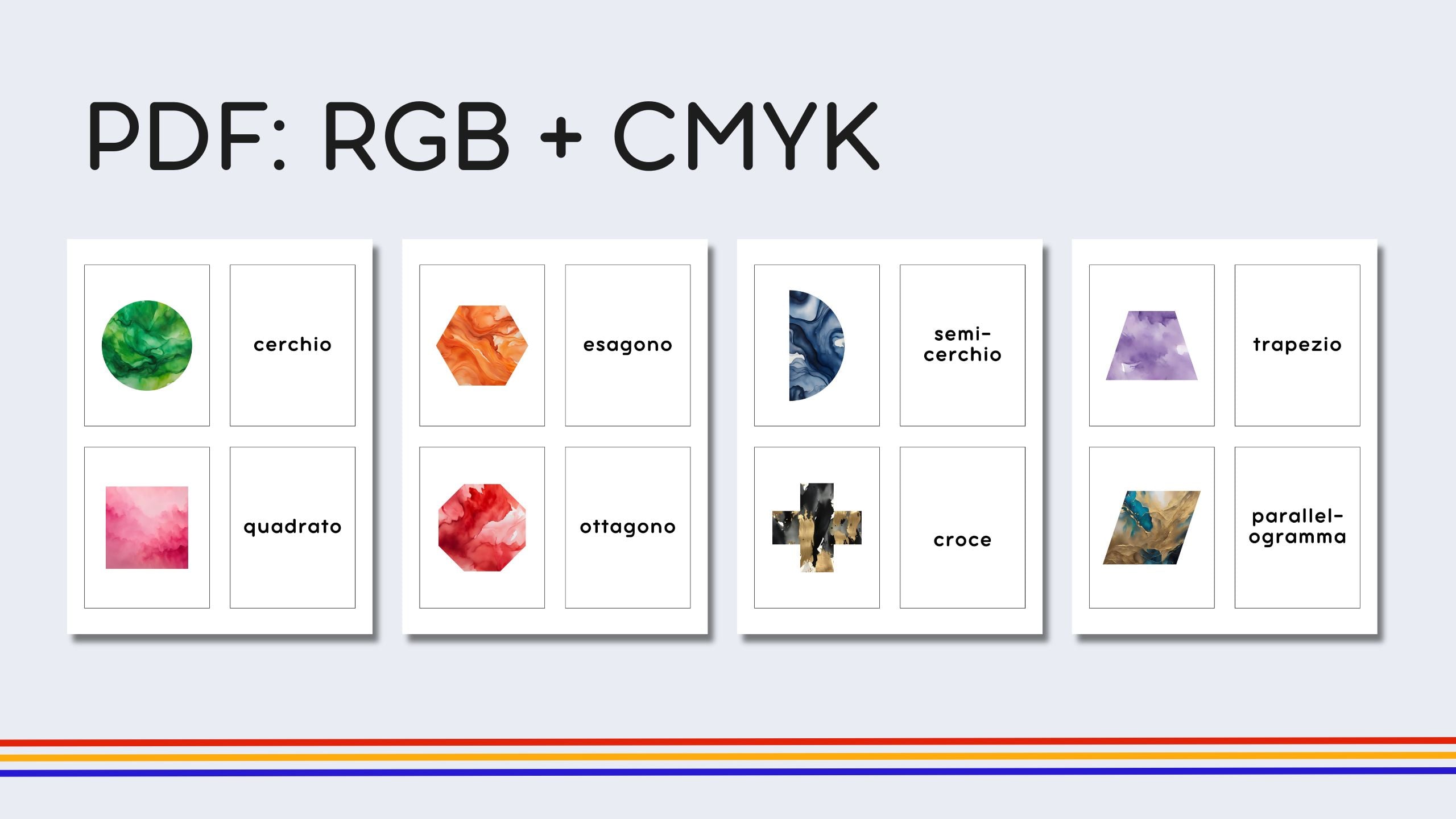 Italian Shapes Flashcards