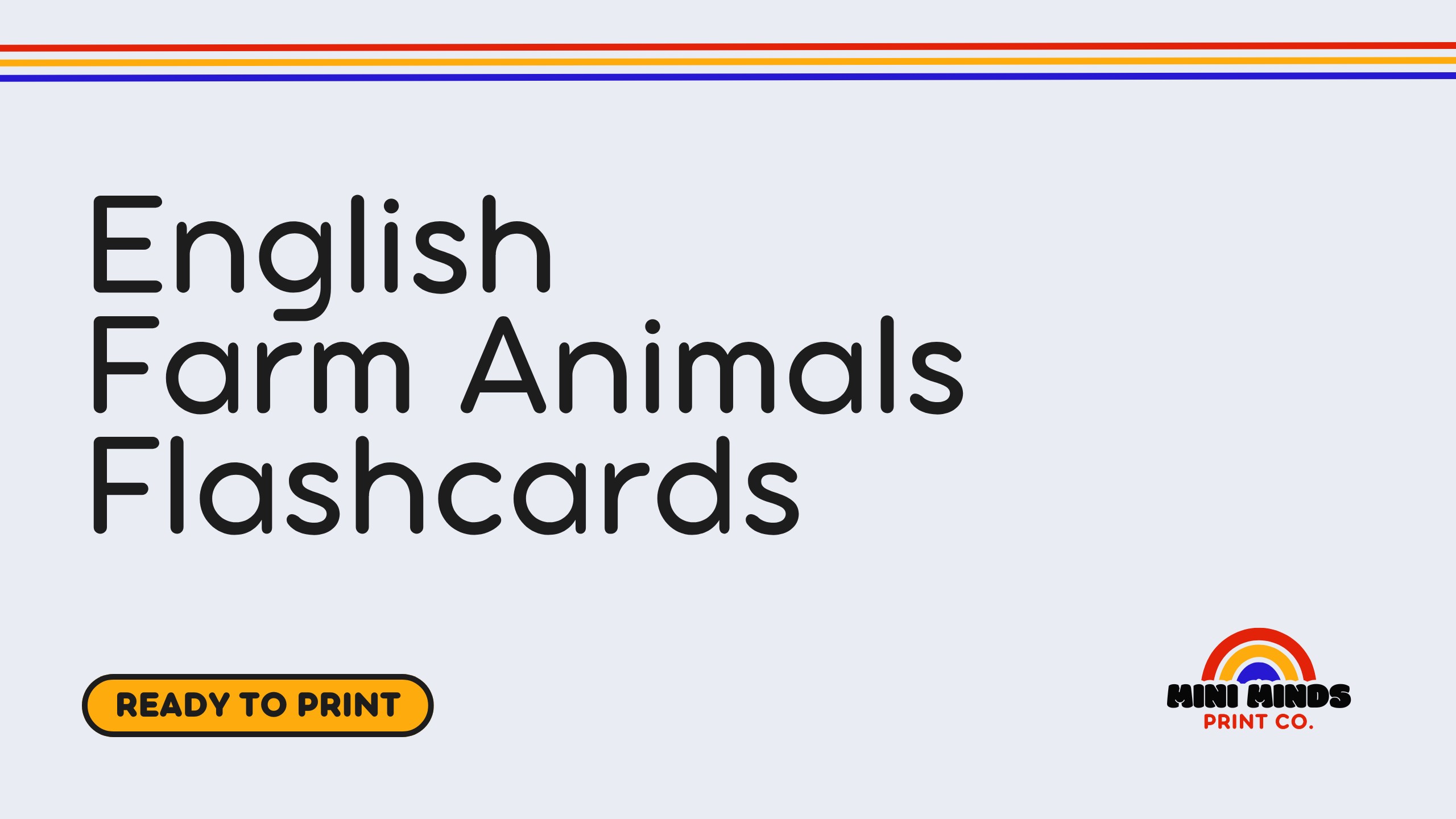 English Farm Animals Flashcards