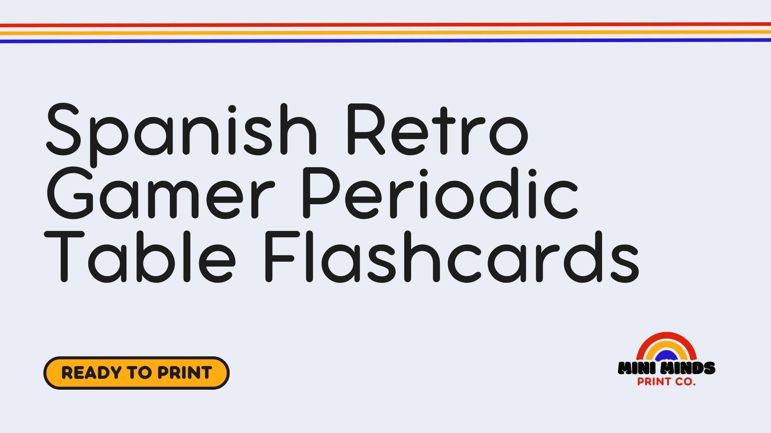 Spanish Retro Gamer Periodic Table Flashcards