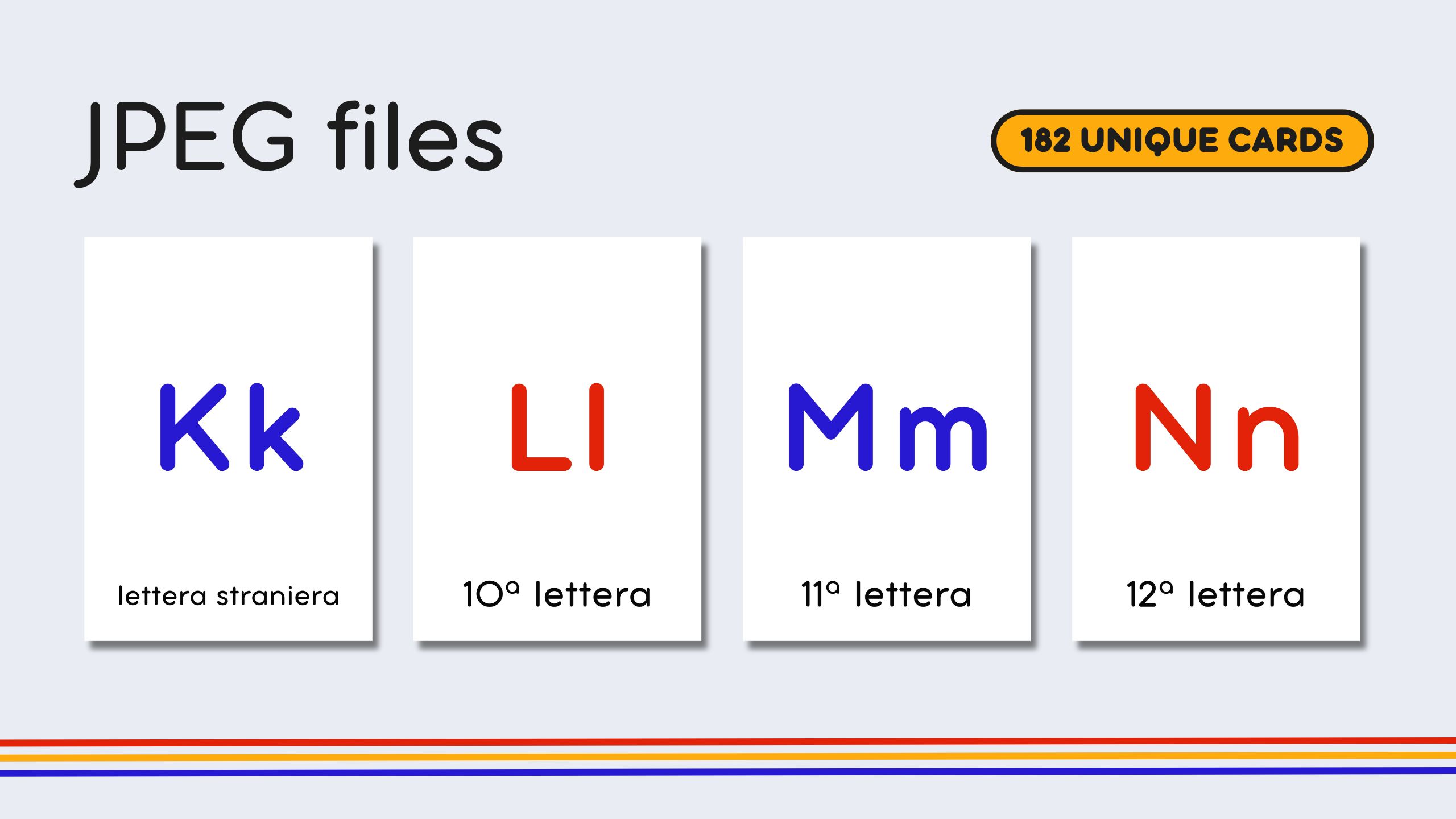 Italian Alphabet Flashcards