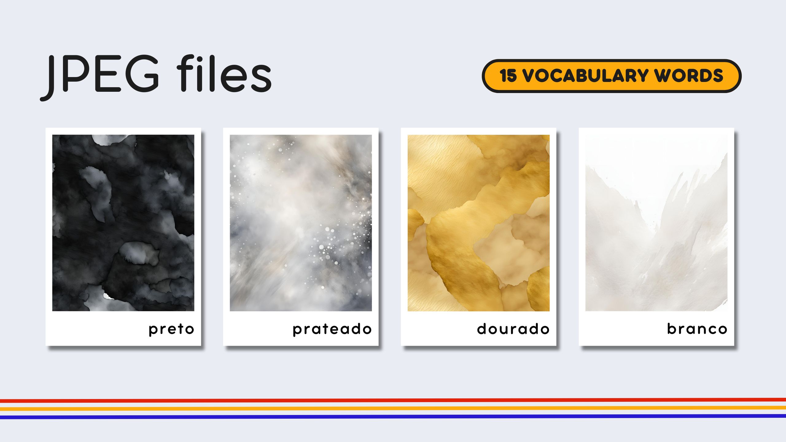 Portuguese Colors Flashcards