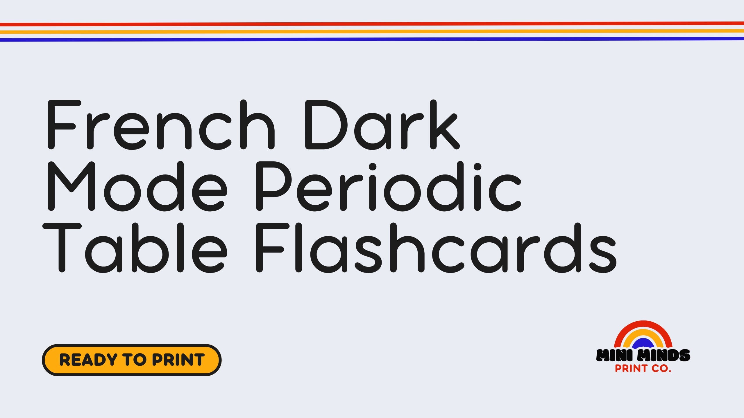 French Dark Mode Periodic Table Flashcards