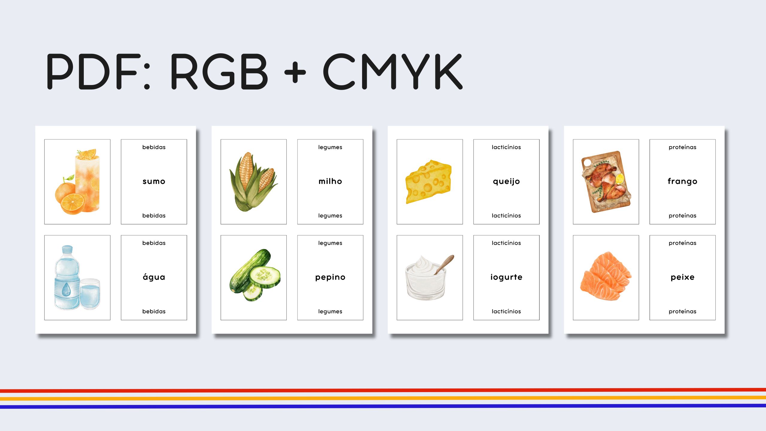 Portuguese Food Groups Flashcards