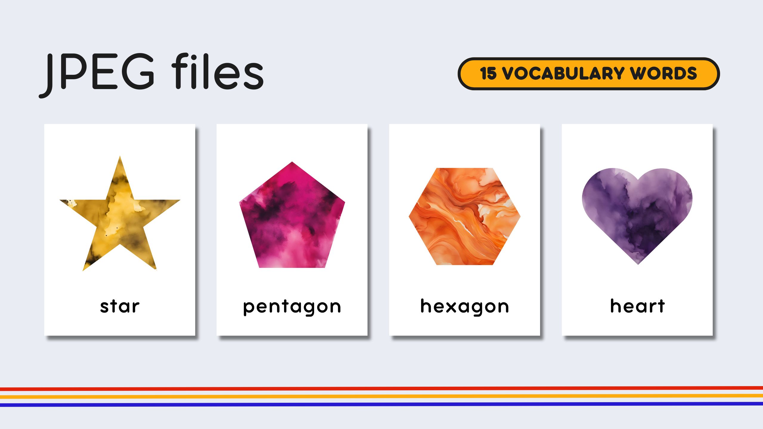 English Shapes Flashcards
